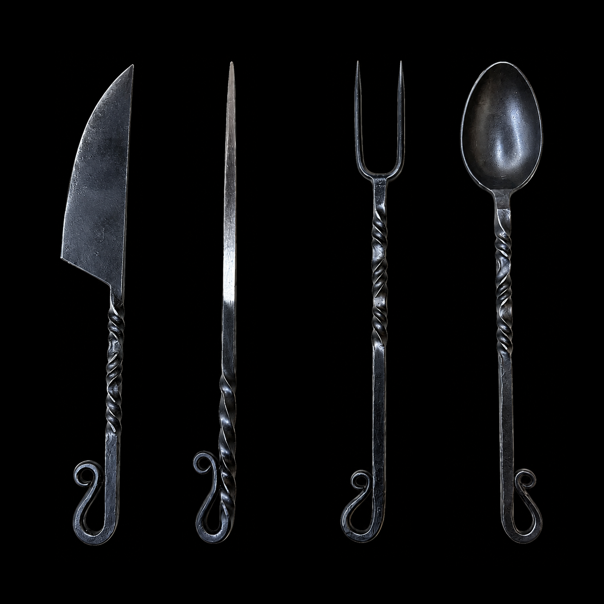 Forged Norse Cutlery Set | Stainless Steel & Larger Size