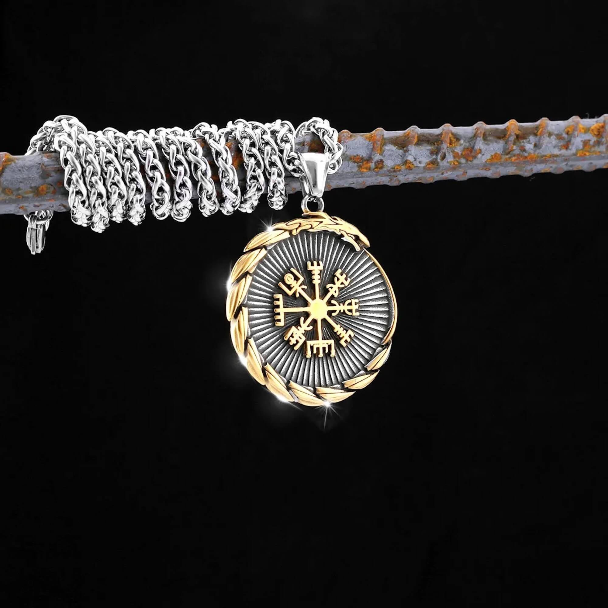 Ouroboros and Vegvisir Necklace