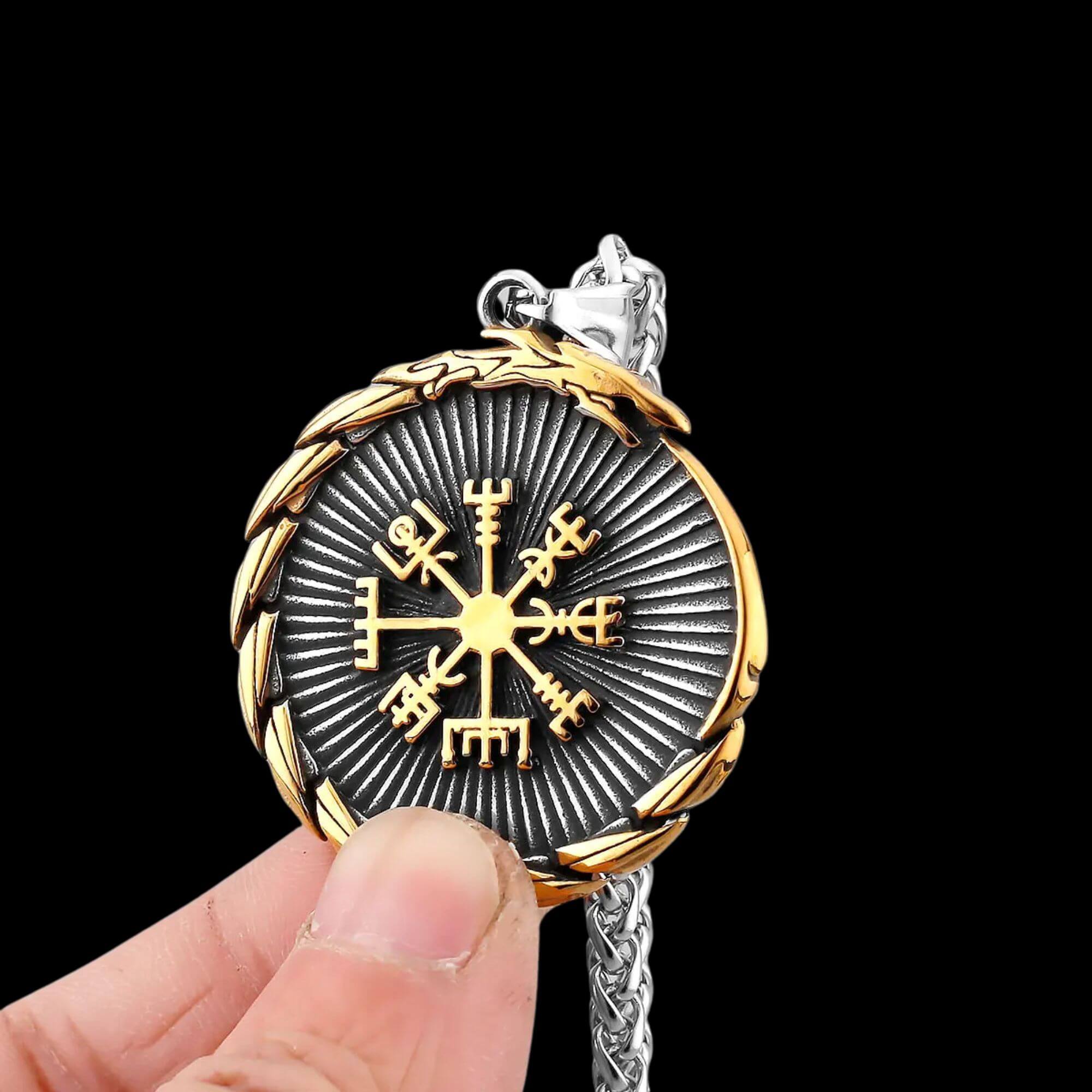 Ouroboros and Vegvisir Necklace