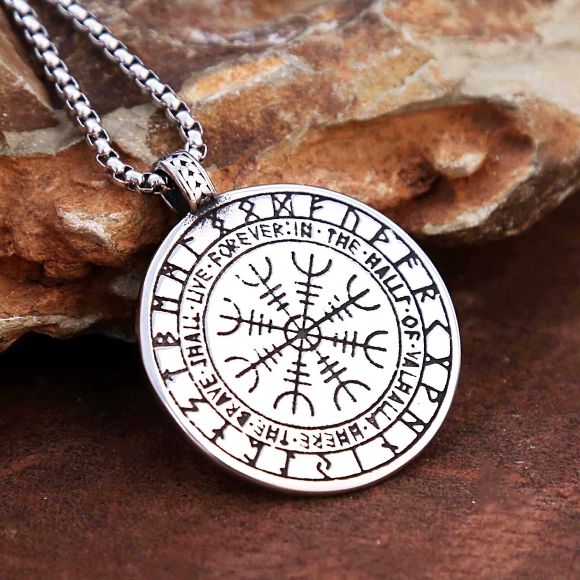 Knotwork And Helm Of Awe Necklace