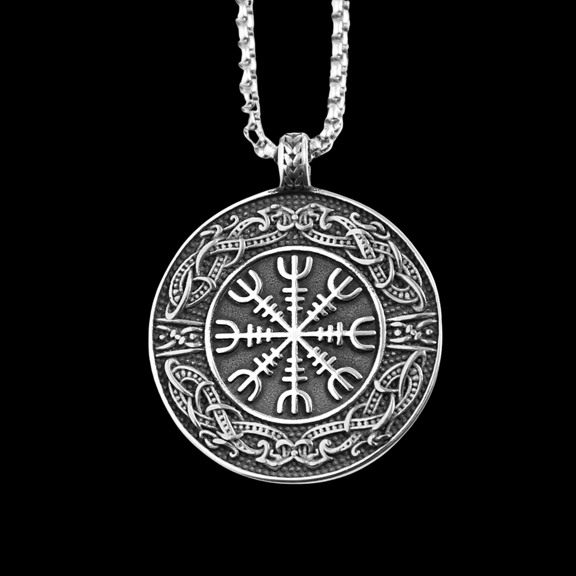 Knotwork And Helm Of Awe Necklace
