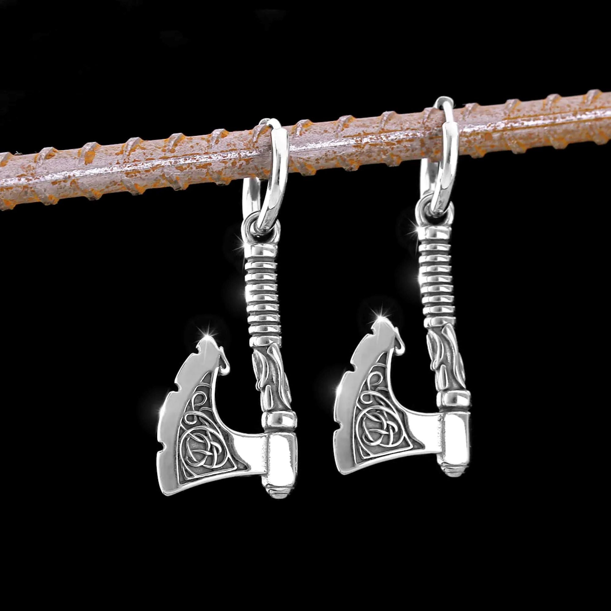 Knotwork Axe Earrings