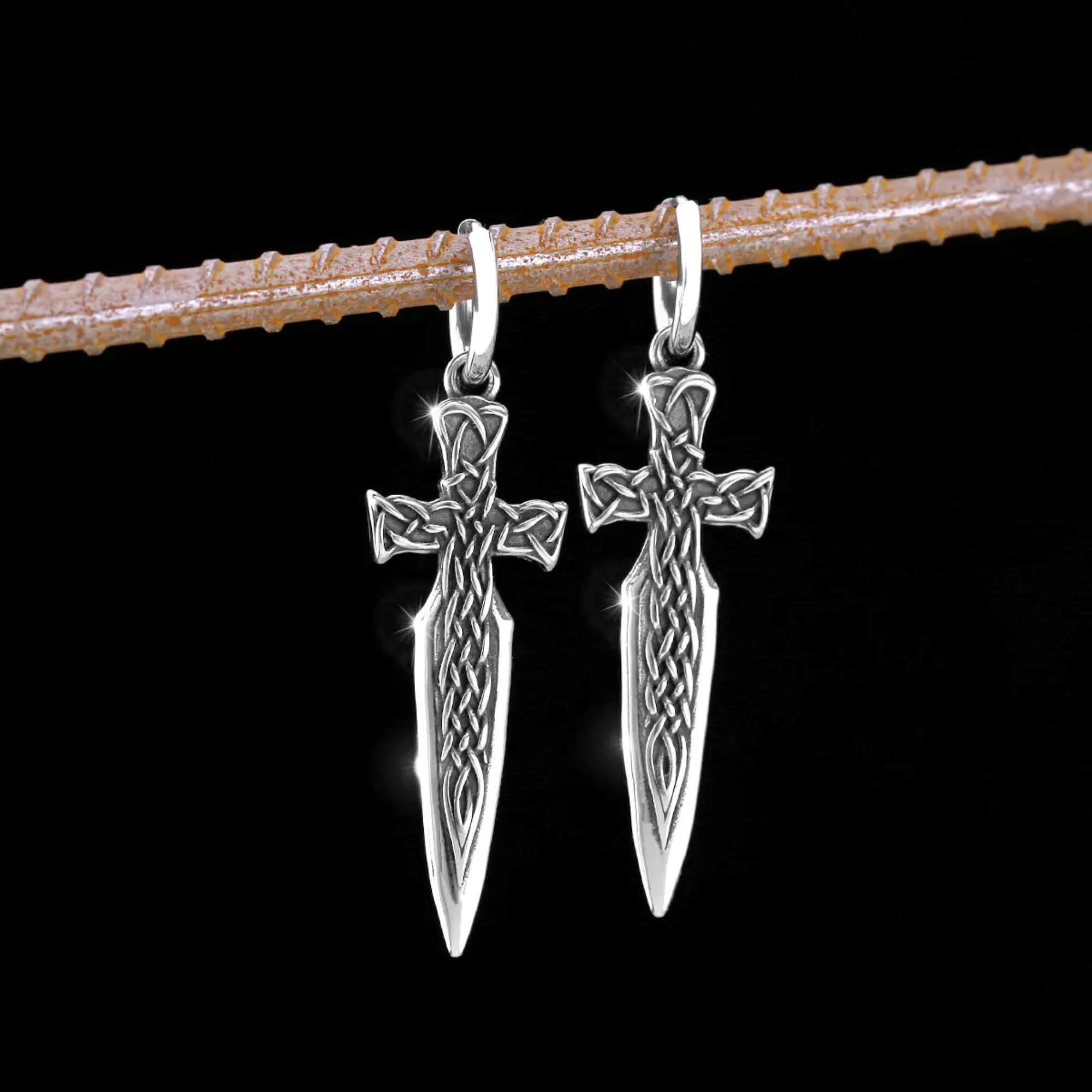 Knotwork Sword Earrings