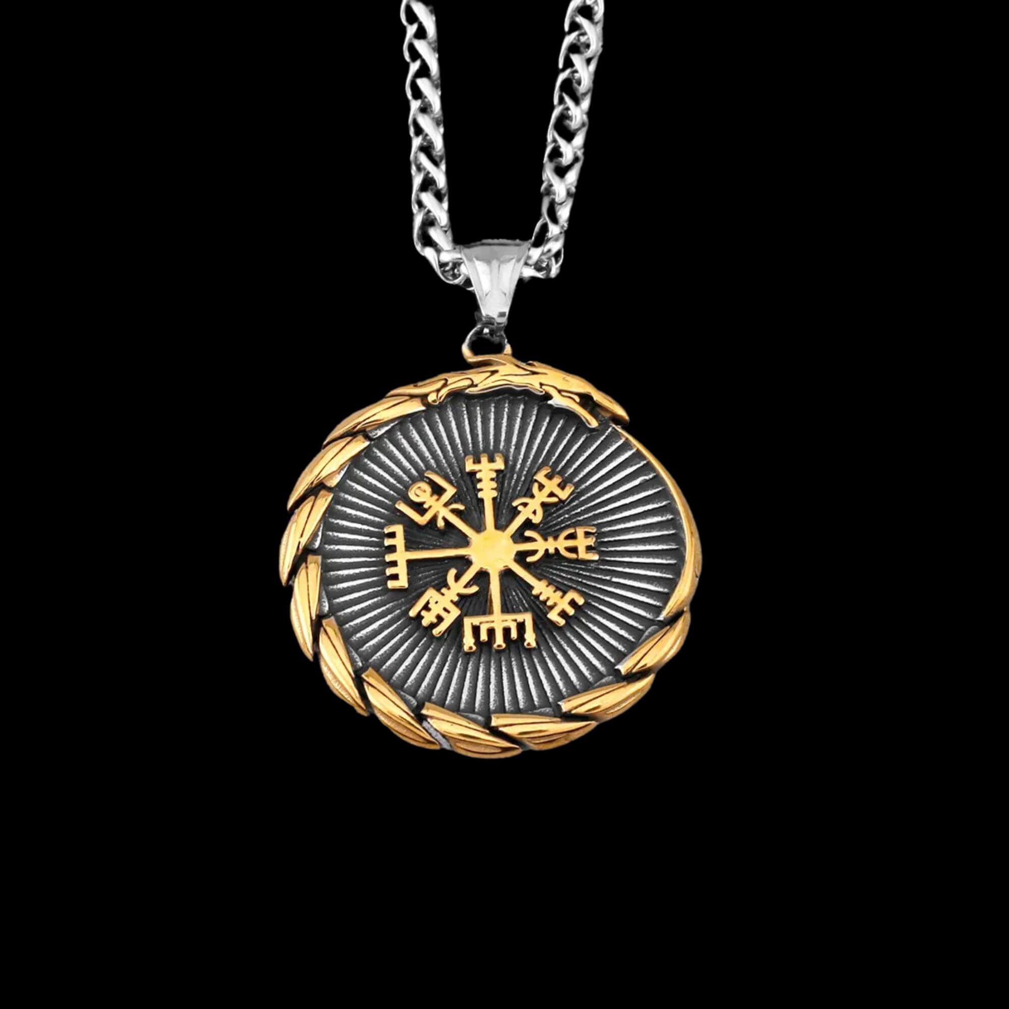 Ouroboros and Vegvisir Necklace
