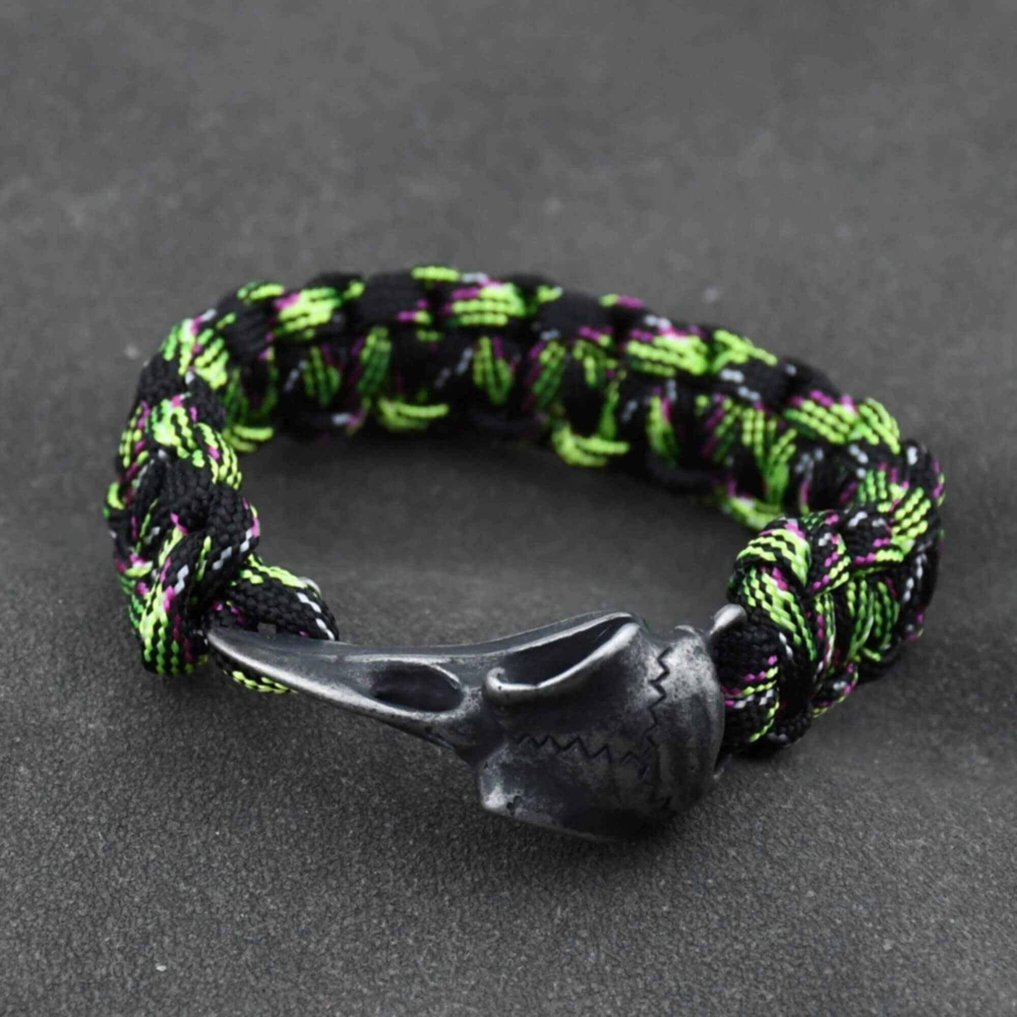 Raven Skull Paracord Bracelet