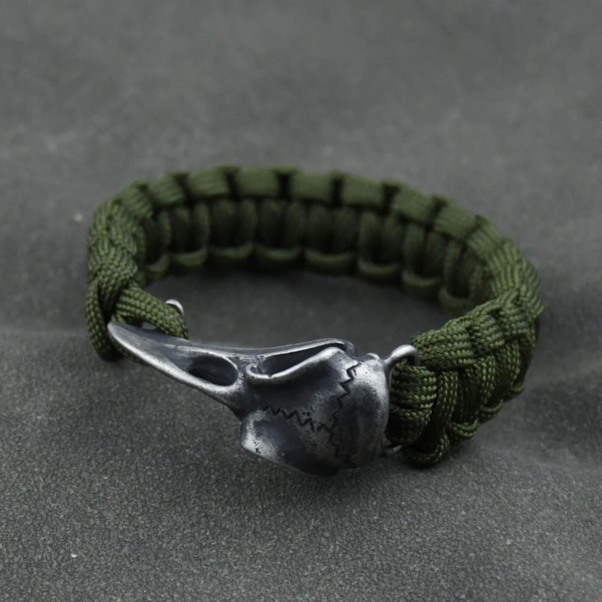 Raven Skull Paracord Bracelet