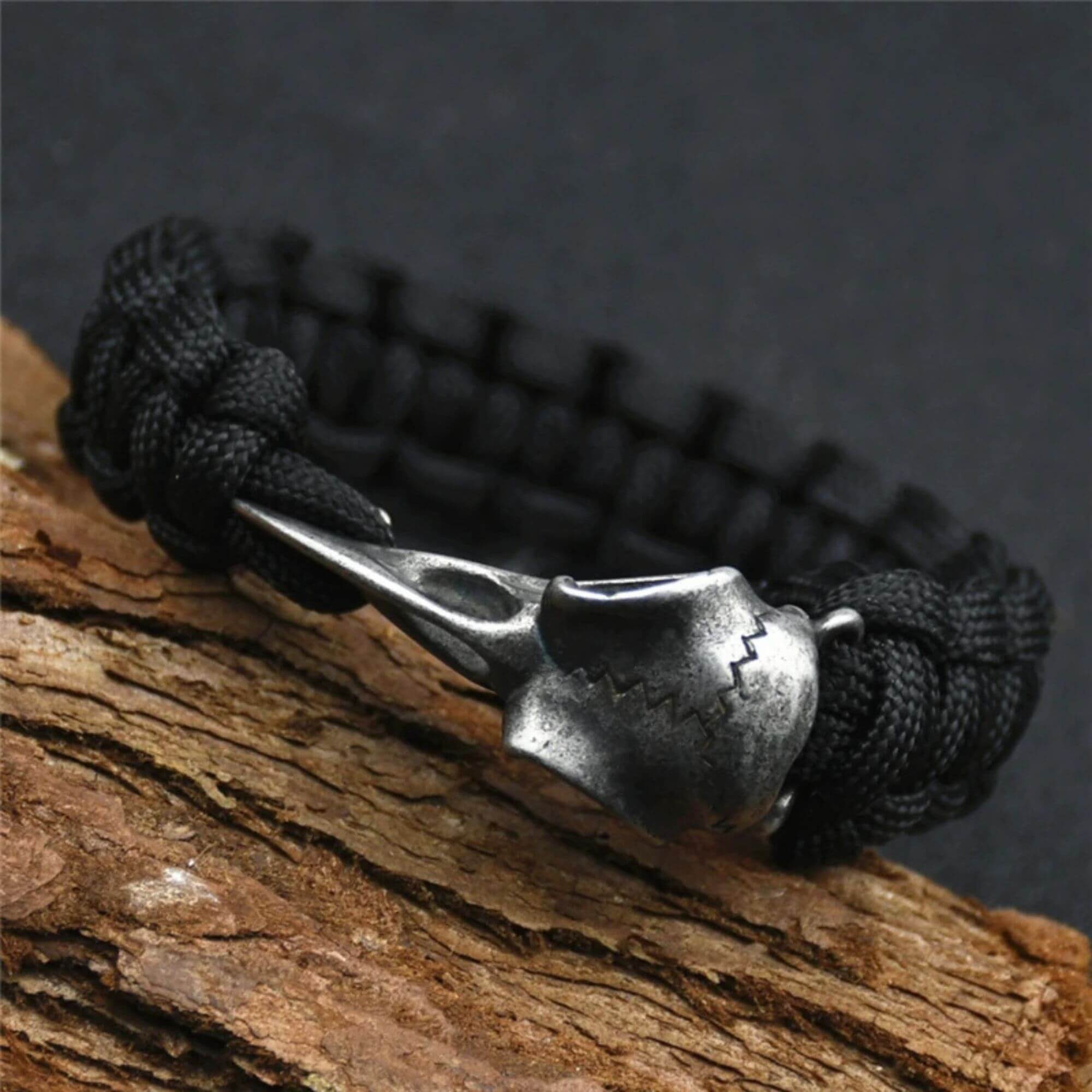 Raven Skull Paracord Bracelet