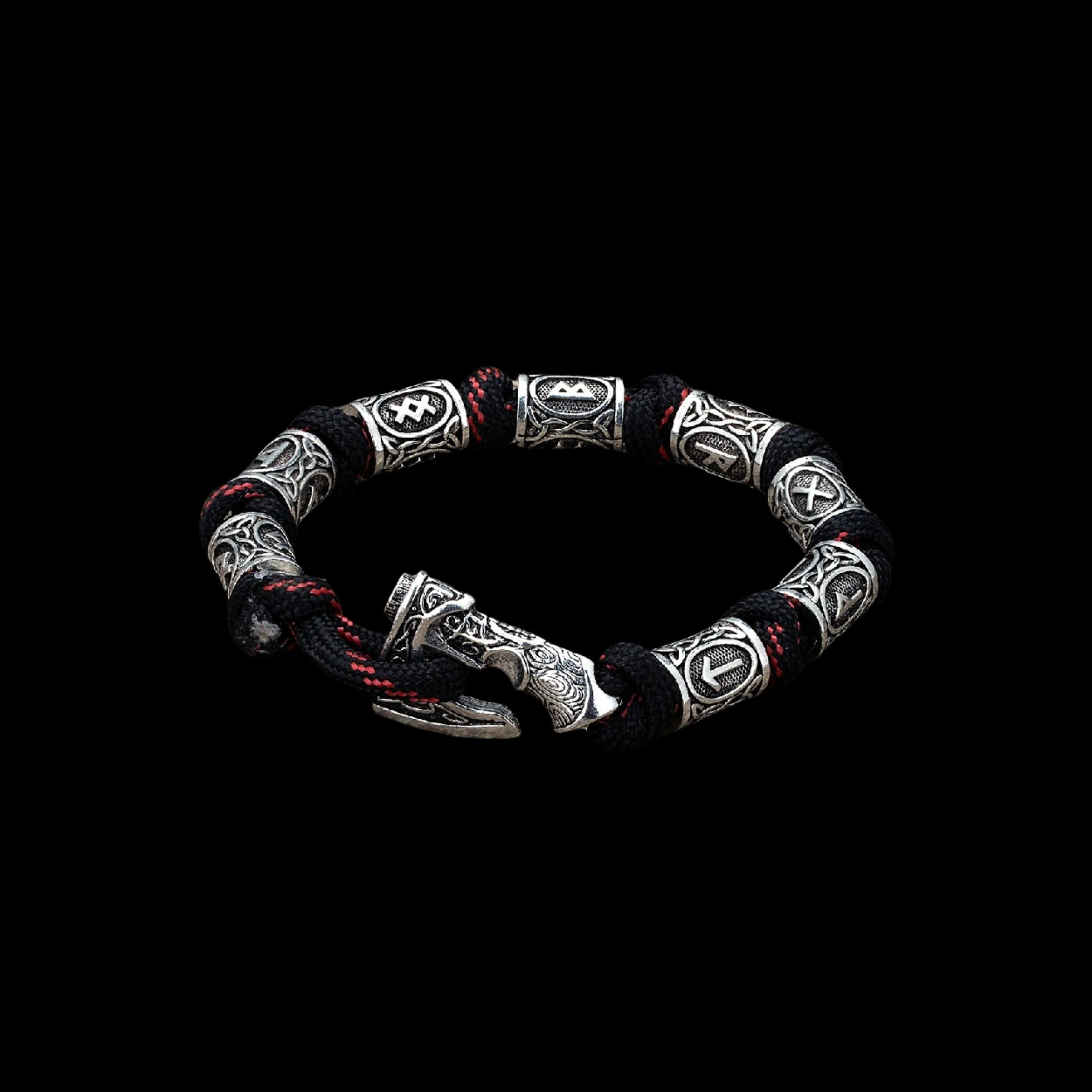 Runes and Axe Paracord Bracelet