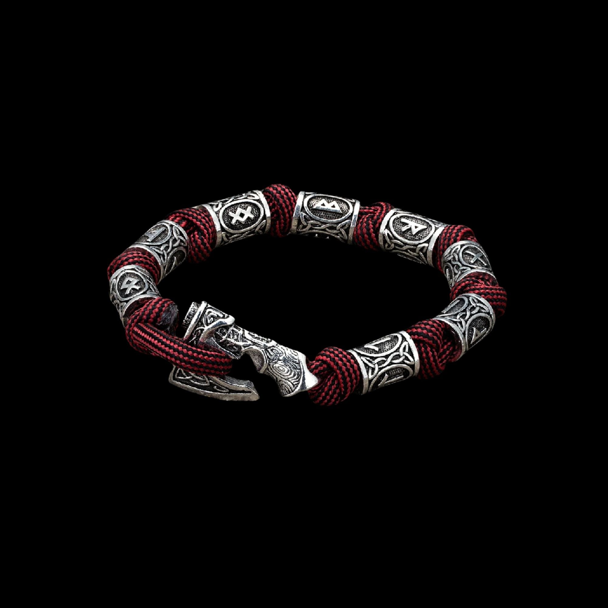 Runes and Axe Paracord Bracelet