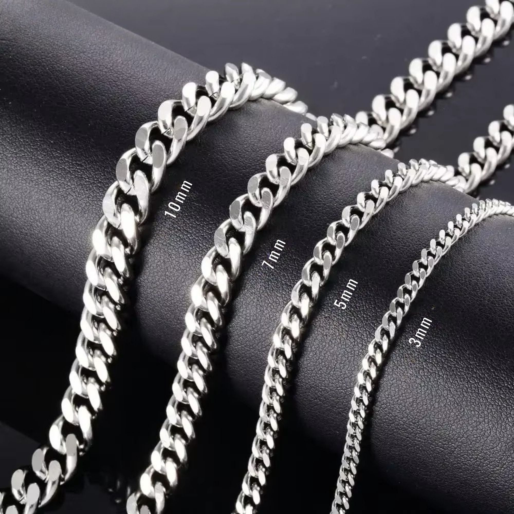 Stainless Steel Cuban Flat Chain