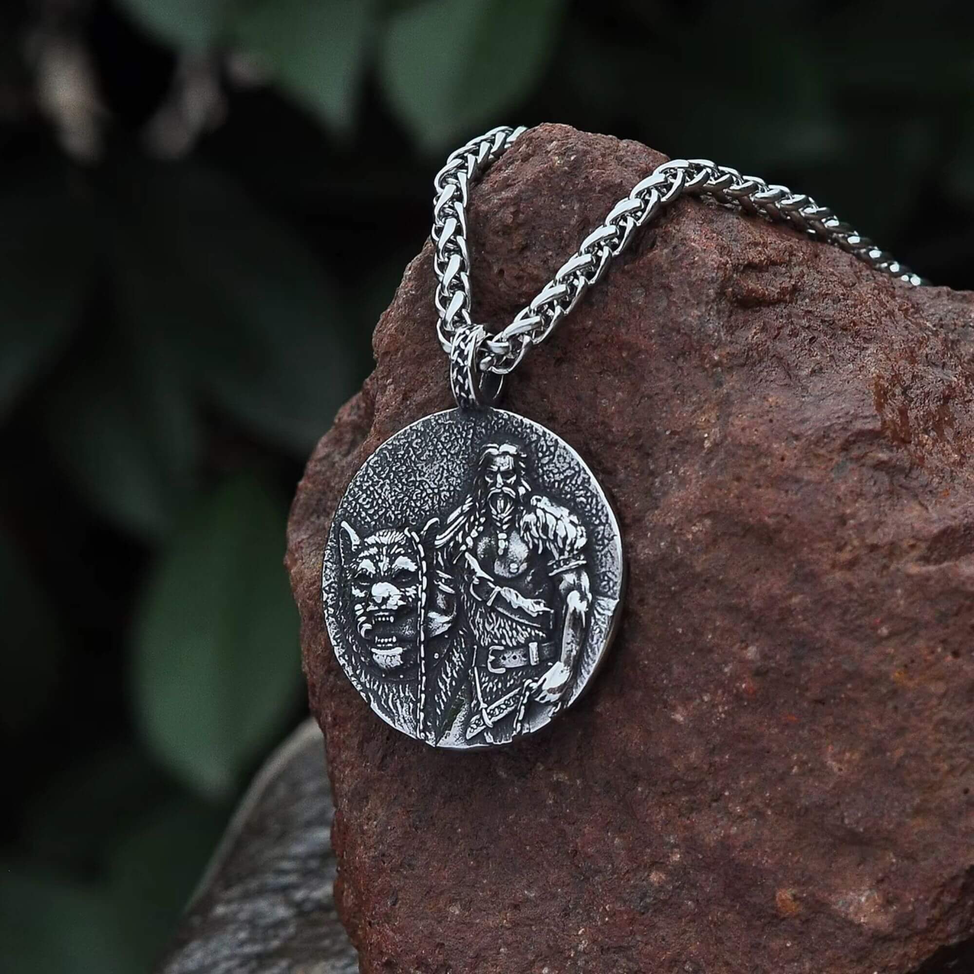 Tyr With Fenrir Necklace