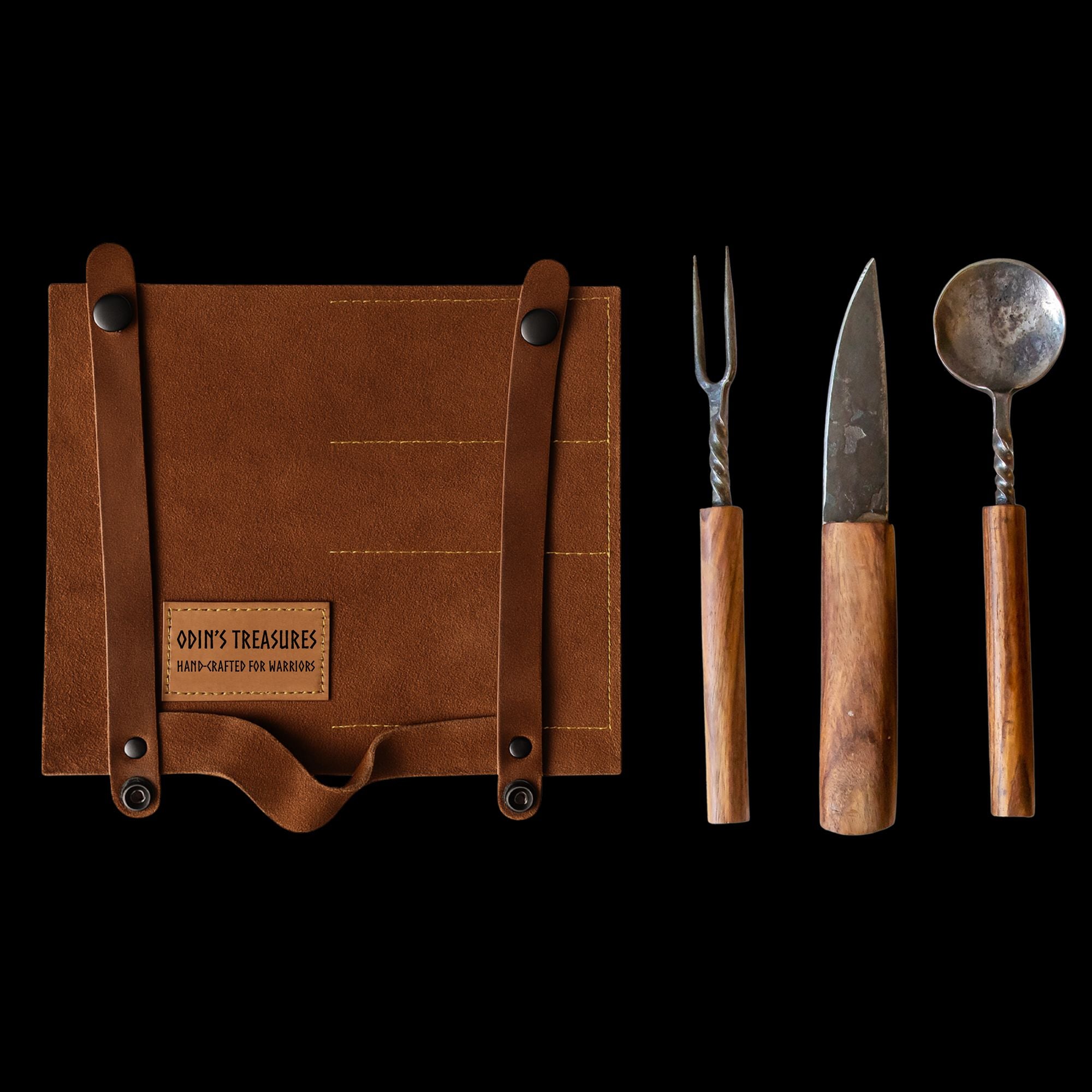 Handmade Wood and Steel Cutlery Set