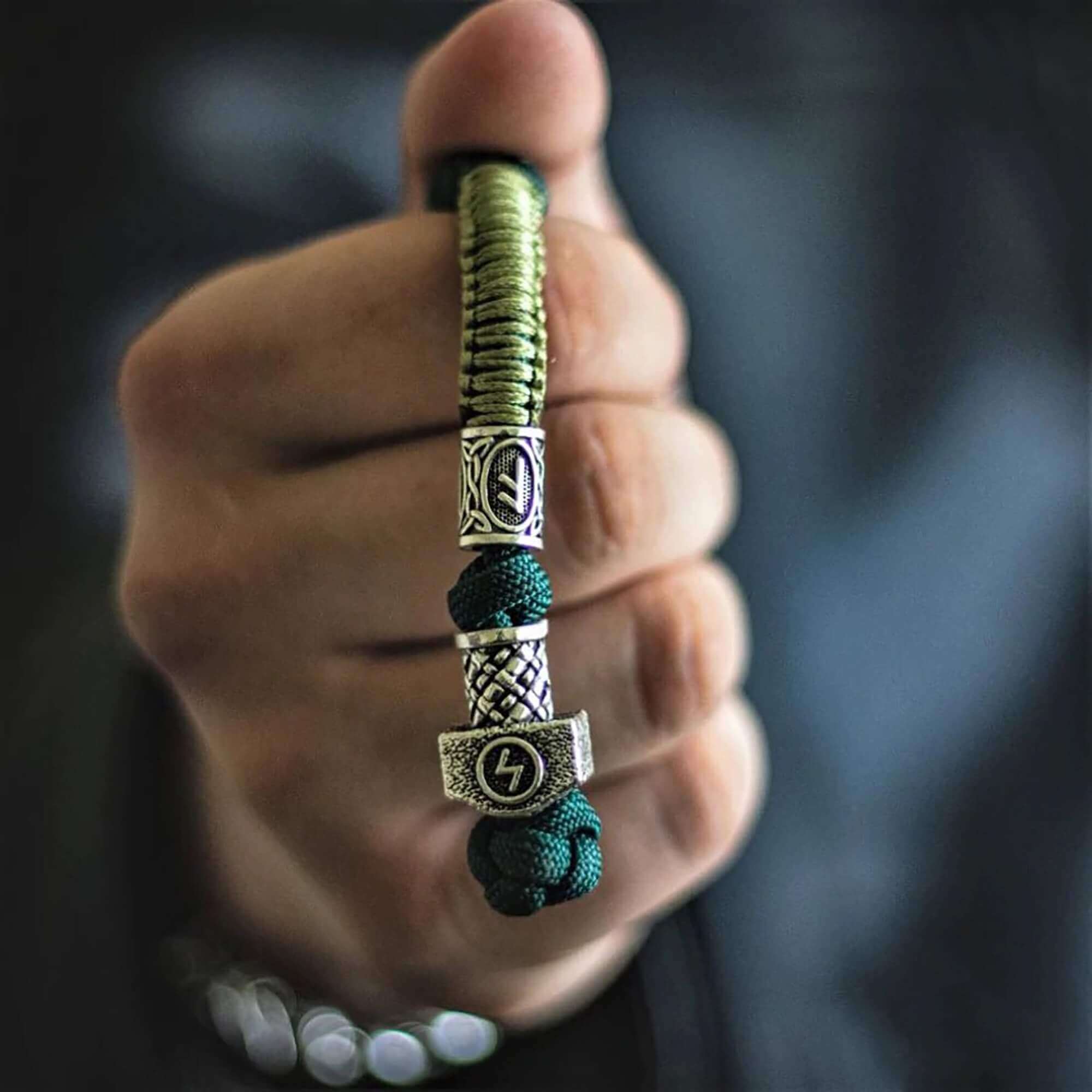 Handmade Thor's Hammer Paracord Keychain