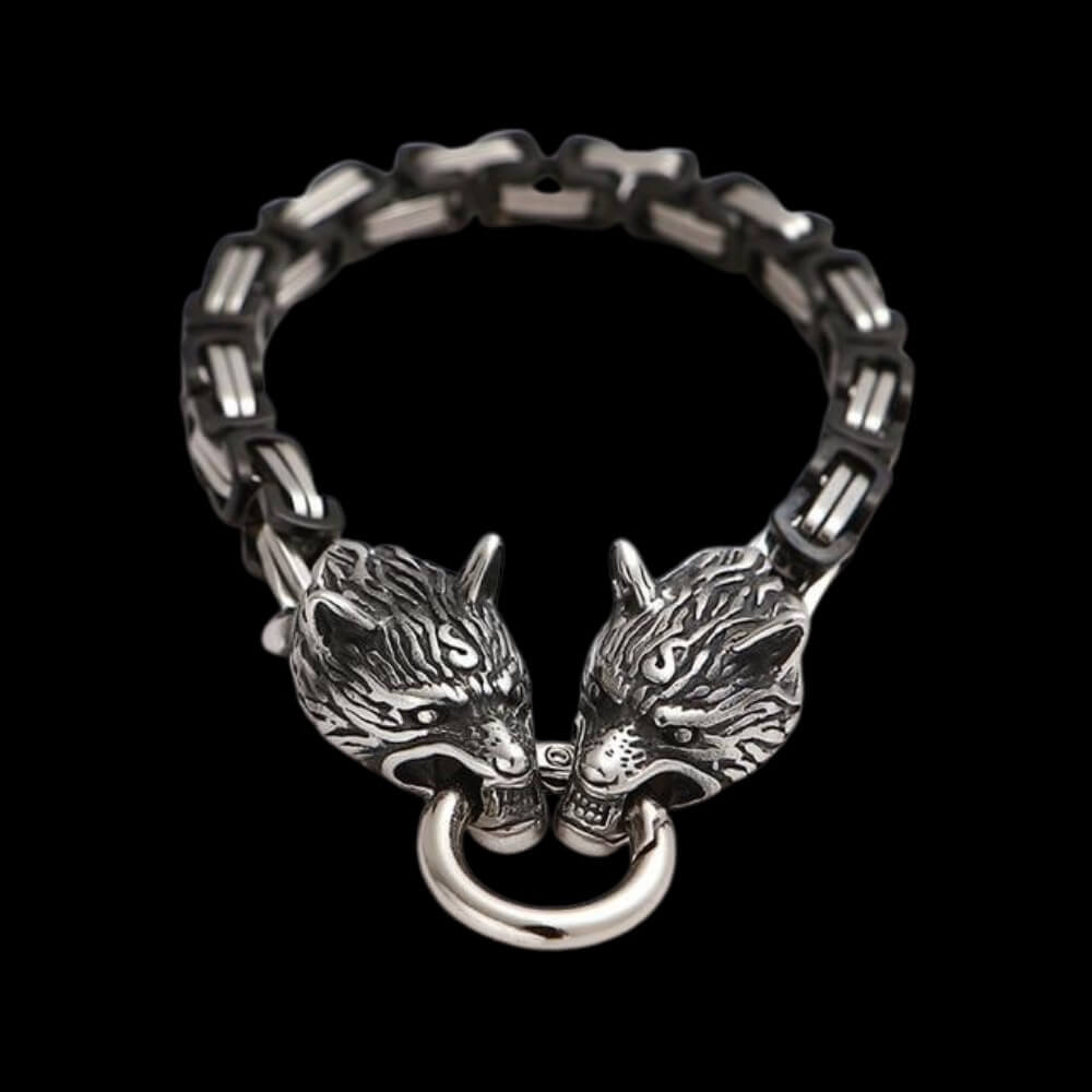 Geri and Freki King Chain Bracelet