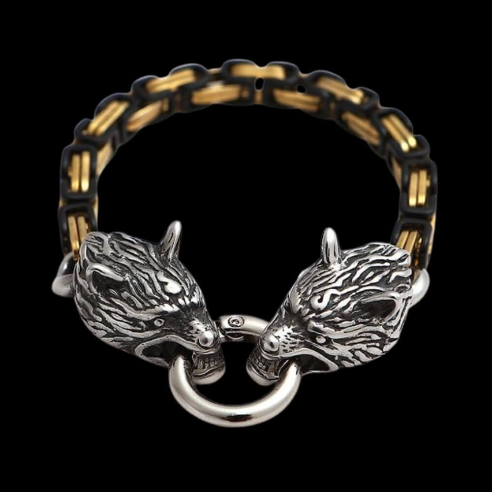 Geri and Freki King Chain Bracelet