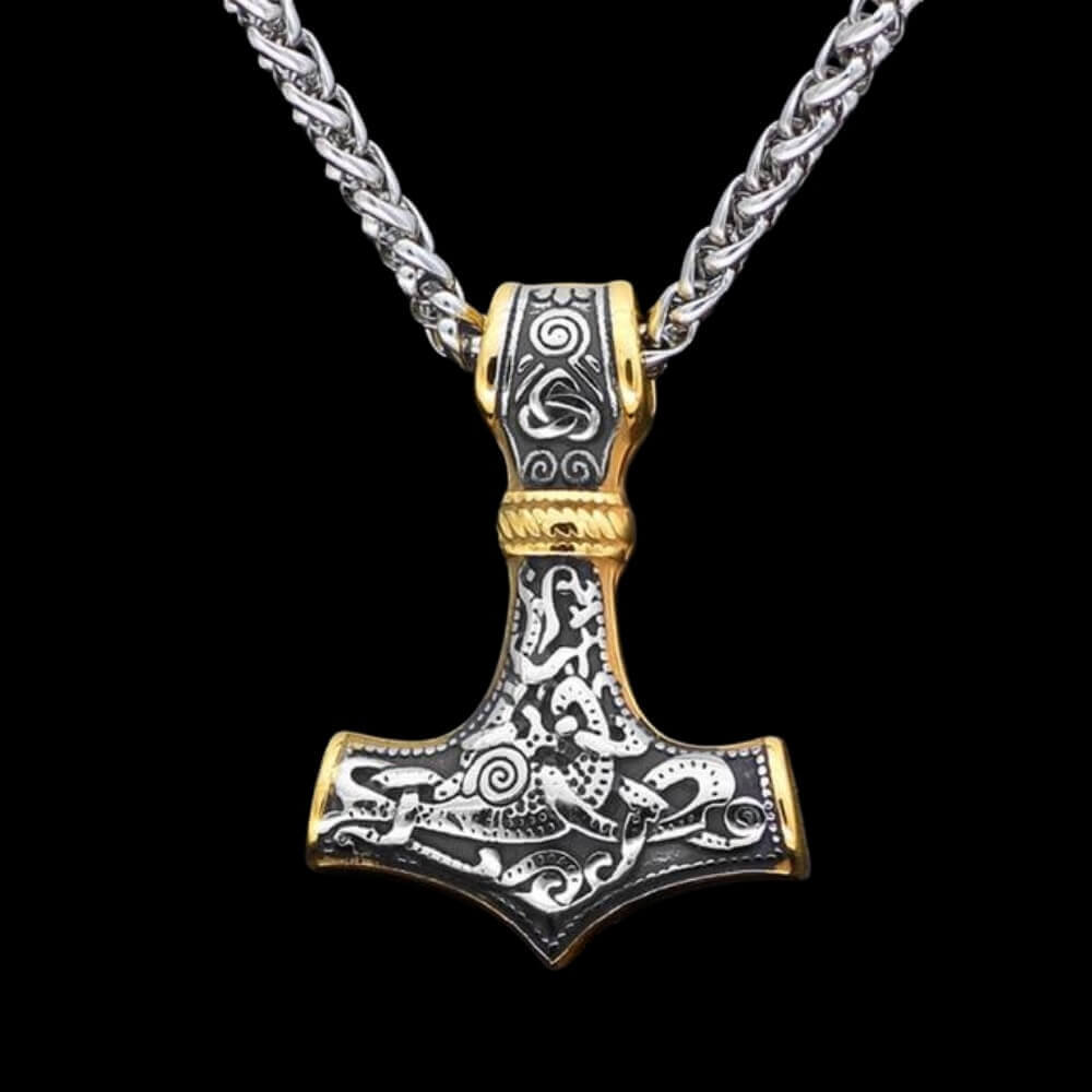 Mjolnir Necklace Viking Jewelry - Main Image
