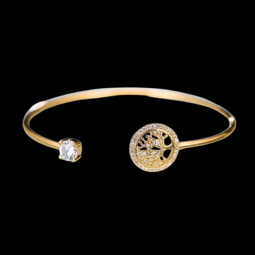 Tree of Life Bracelet with White Stone display picture 1