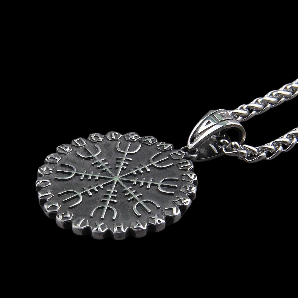 Vegvísir and Helm of Awe Necklace