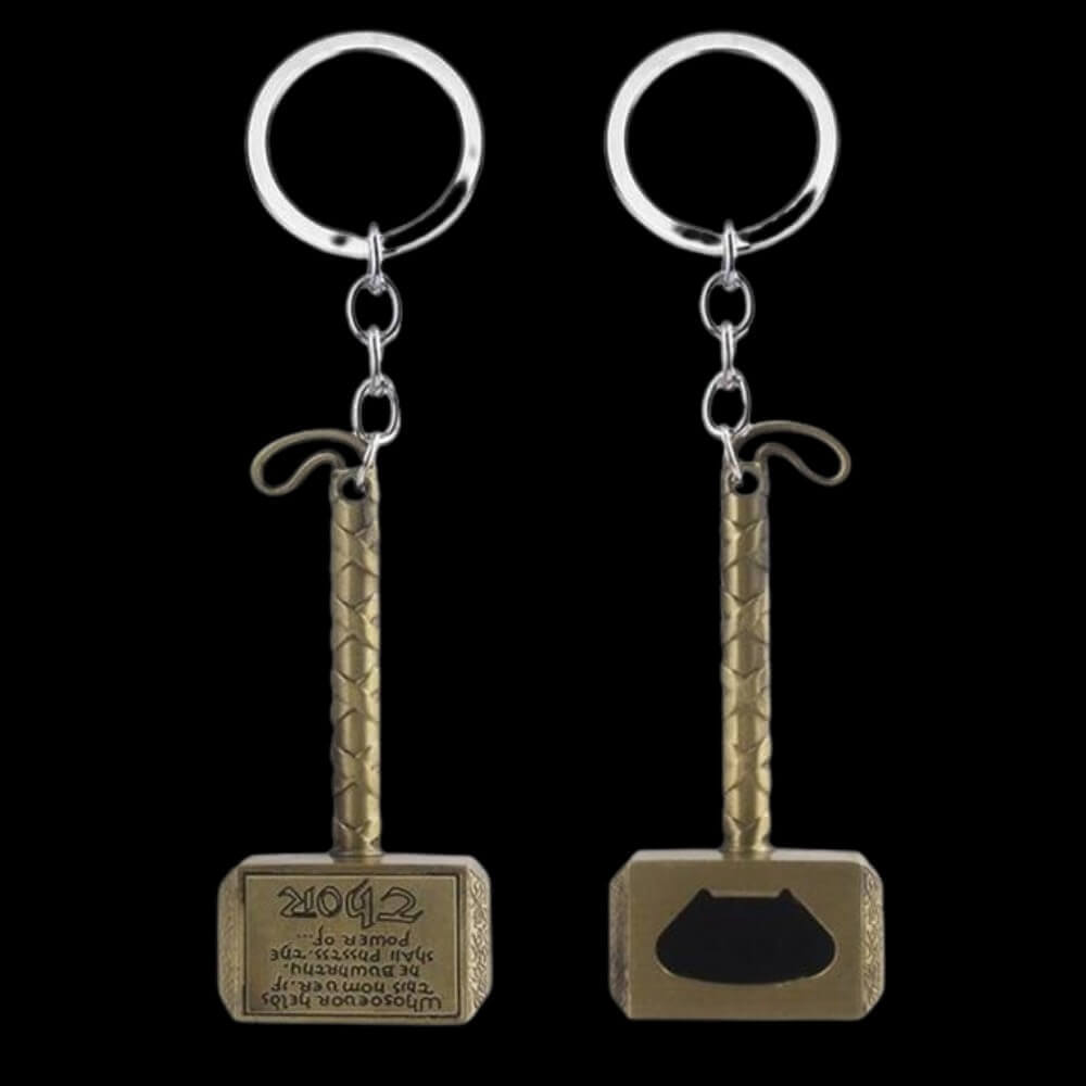 Viking Thor's Hammer Bottle Opener Keychain