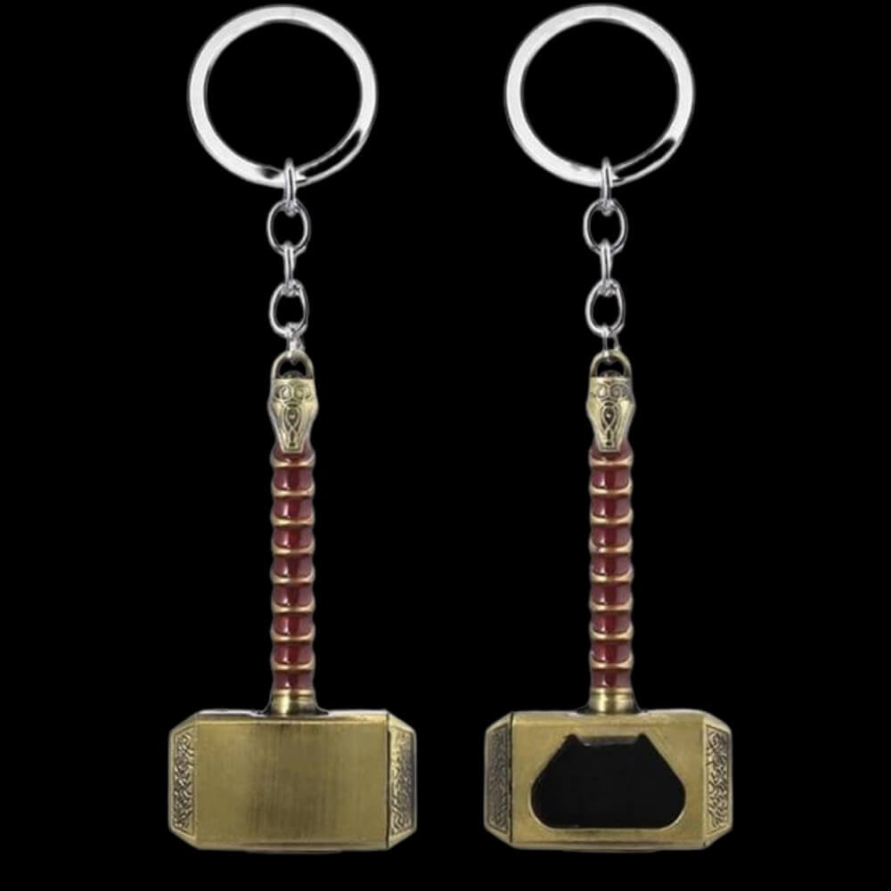 Viking Thor's Hammer Bottle Opener Keychain