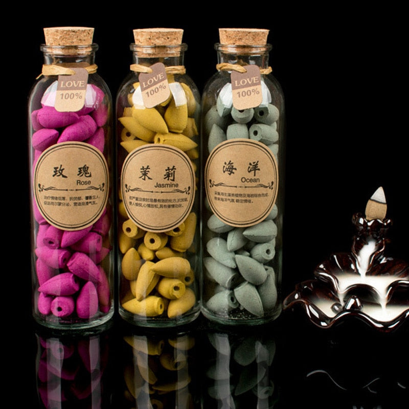 Bottle of 58 Natural Scent Cones for Viking Incense Burner - Odin's Treasures