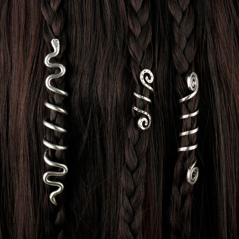Viking Spiral Hair Beads - Main Image