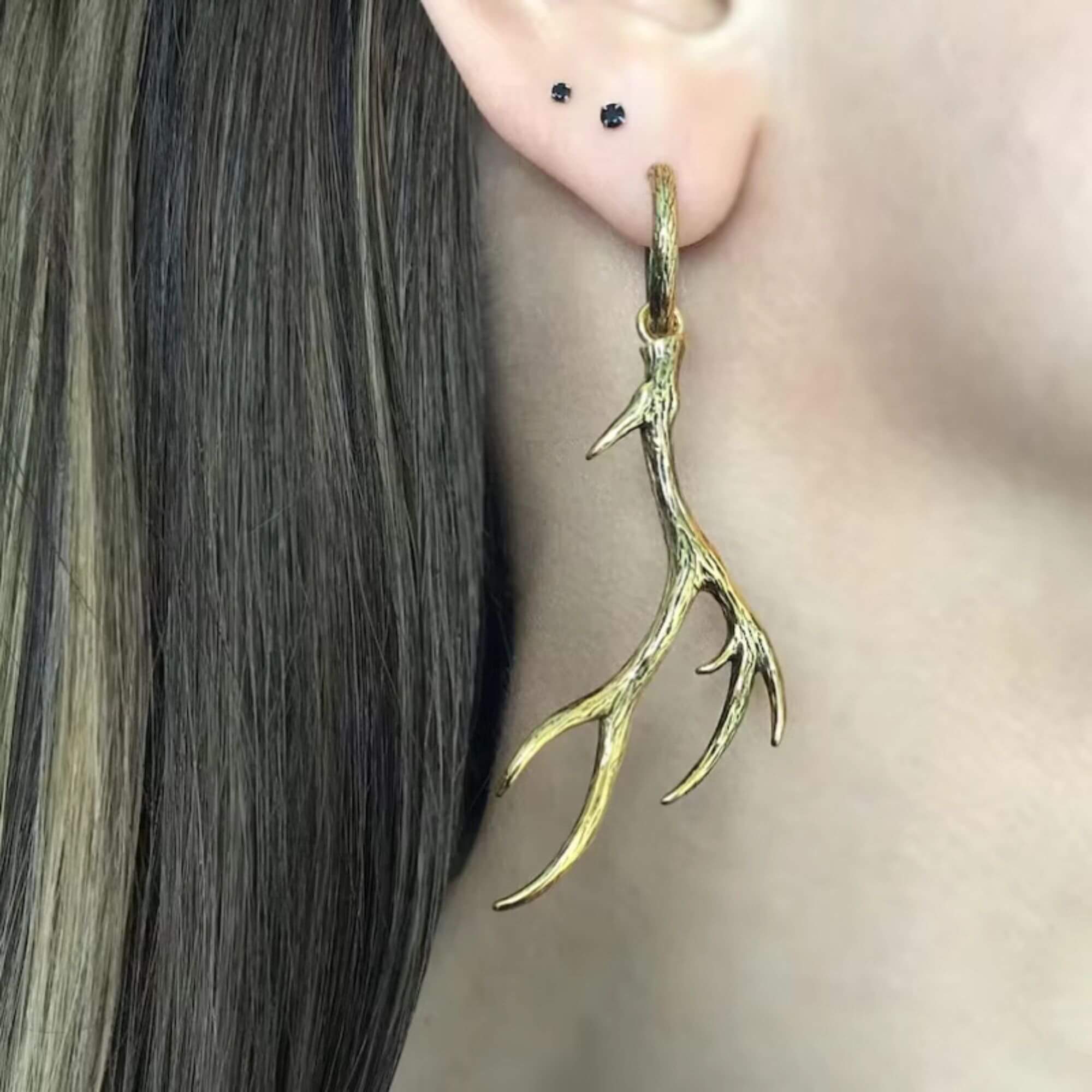 Deer Antlers Earring