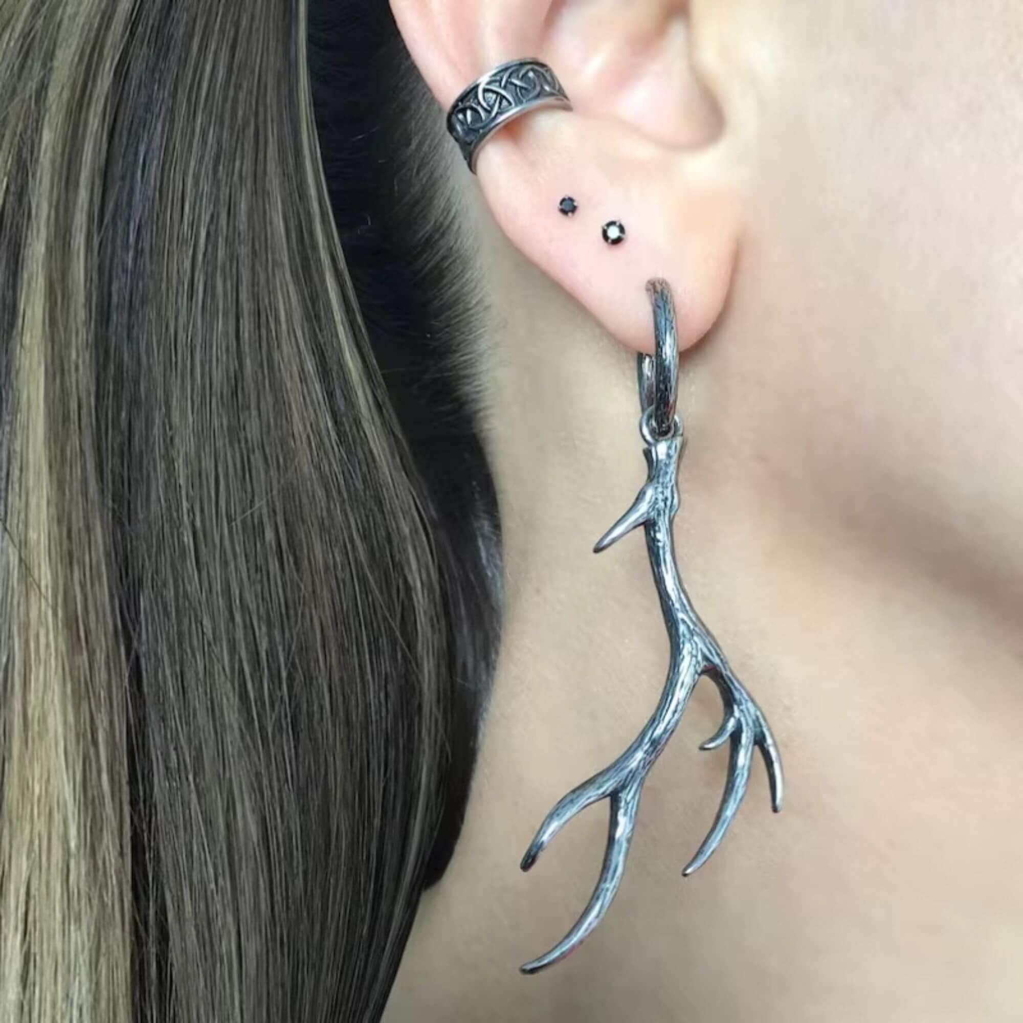 Deer Antlers Earring