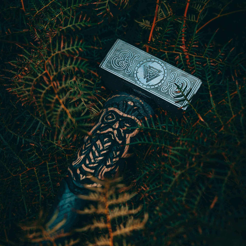 Thunderforge Hammer — Handcarved Norse Hammer