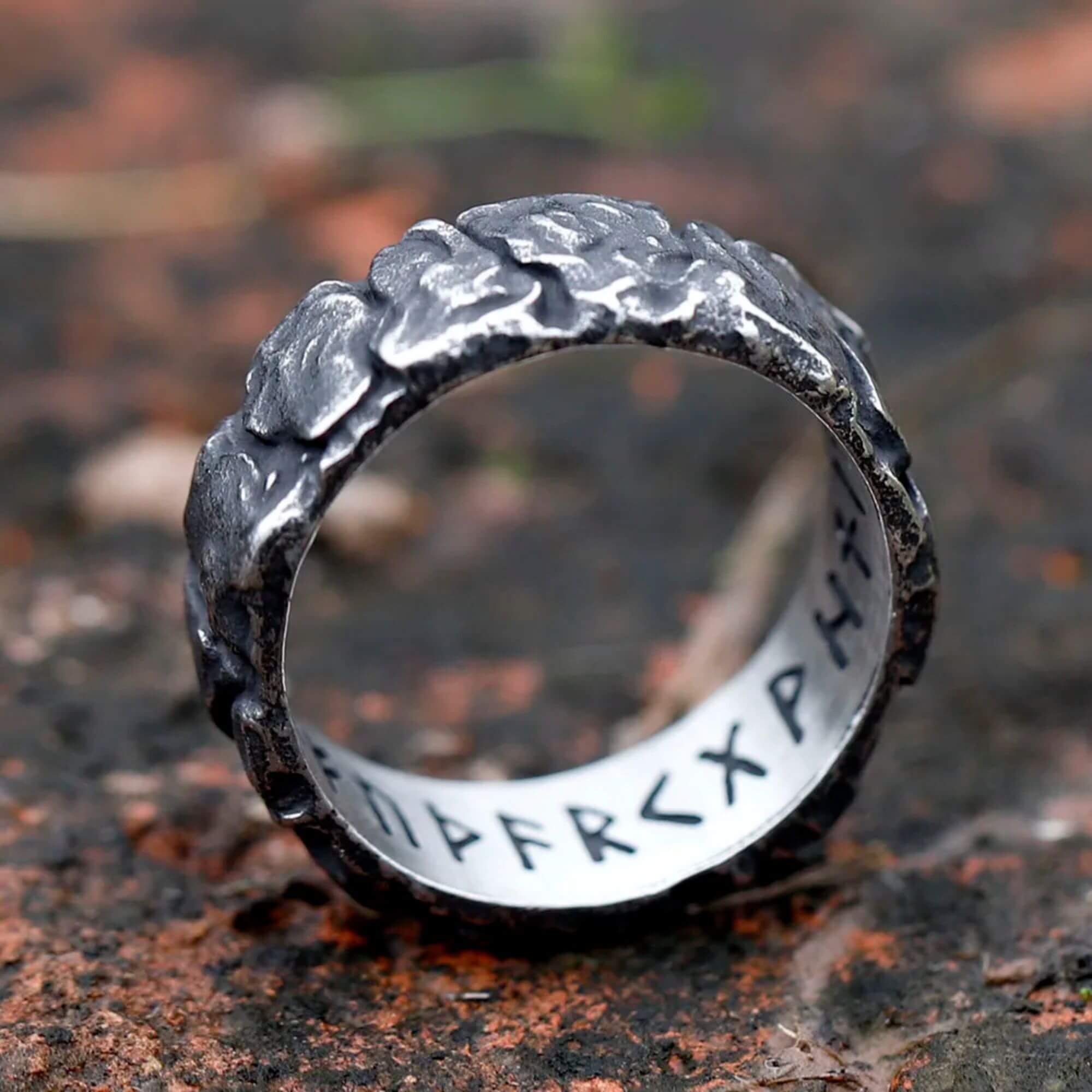 Stone Runes Posy Ring