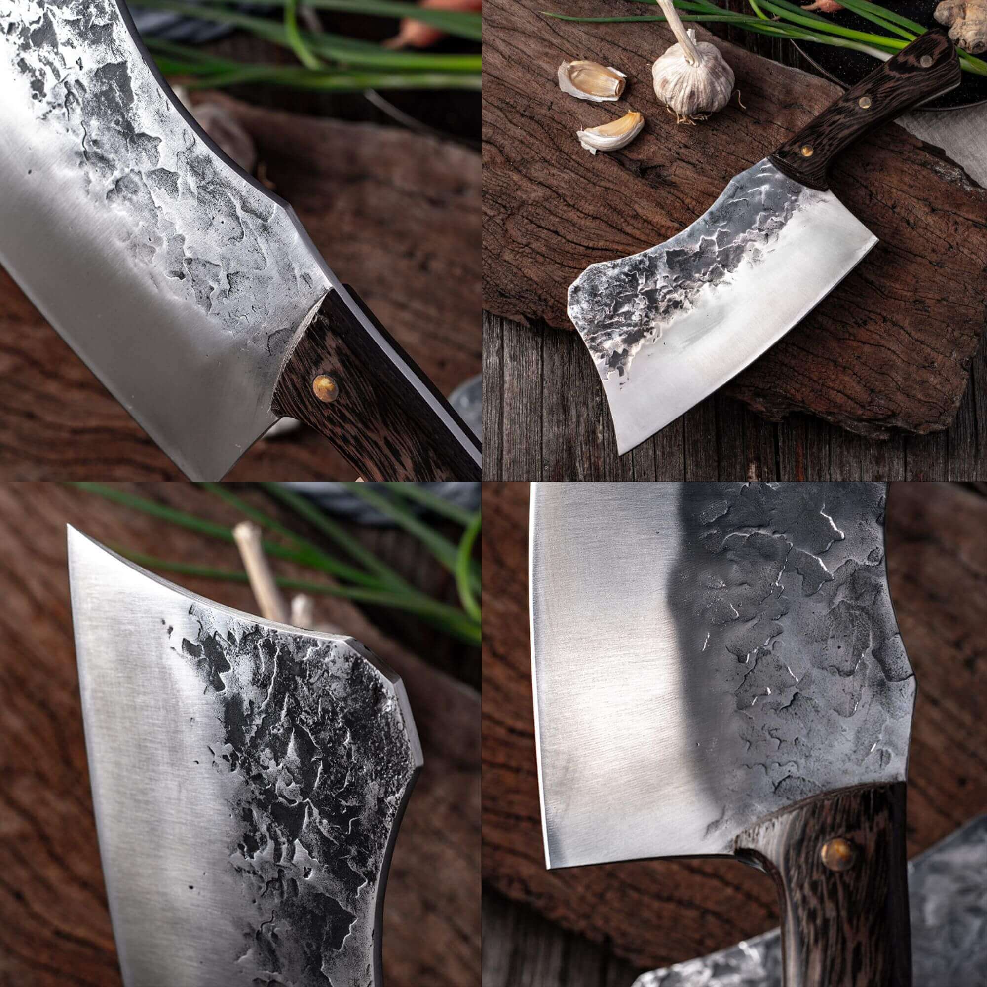Handmade Cleaver Knife Forged Stainless Steel Bone Chopper Chef Butcher  Slicing