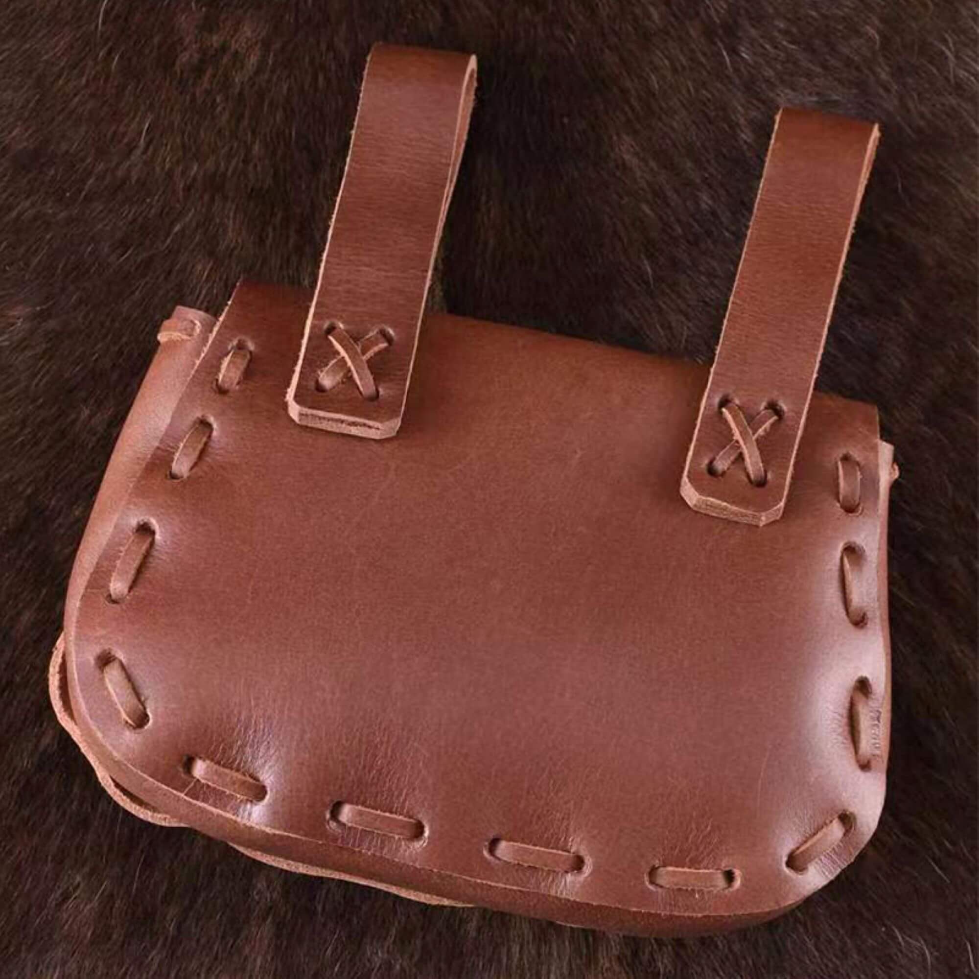 Handmade Viking Leather Waist Bag