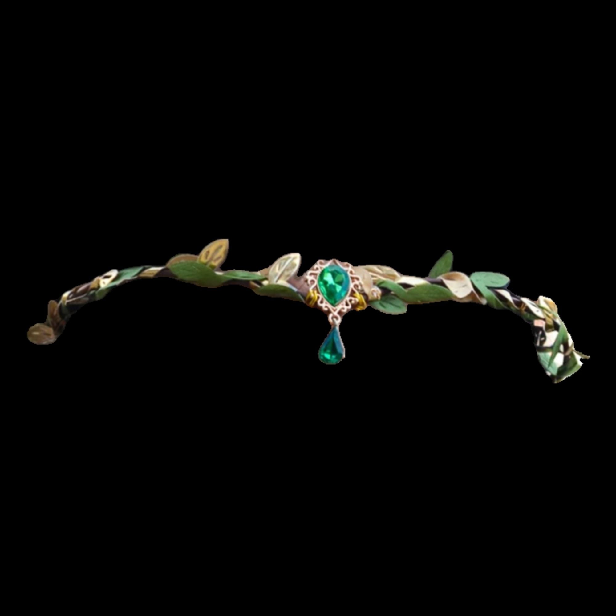 Handmade Woodland Green Stone Crown