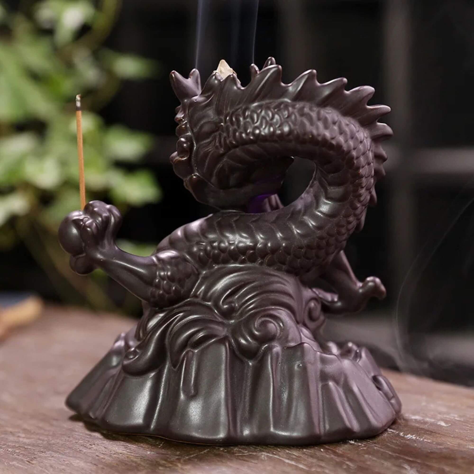 Led Crystal Dragon Incense Burner