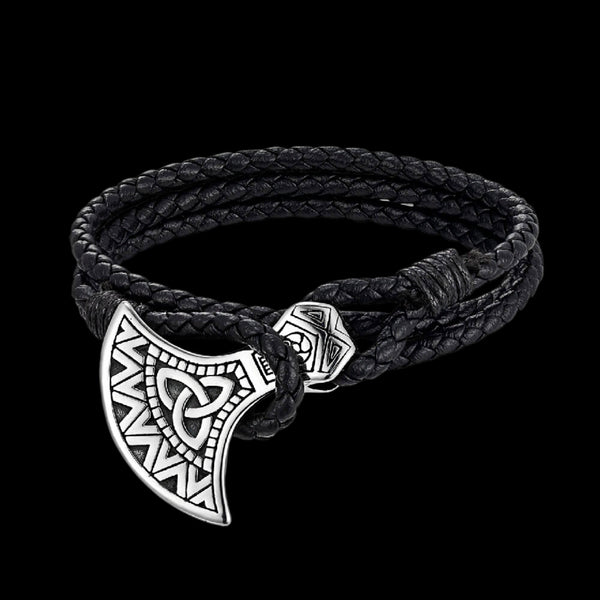 Viking Norse Bearded Axe Leather Bracelet Bangle Cuff Viking Jewellery Gift  - Etsy