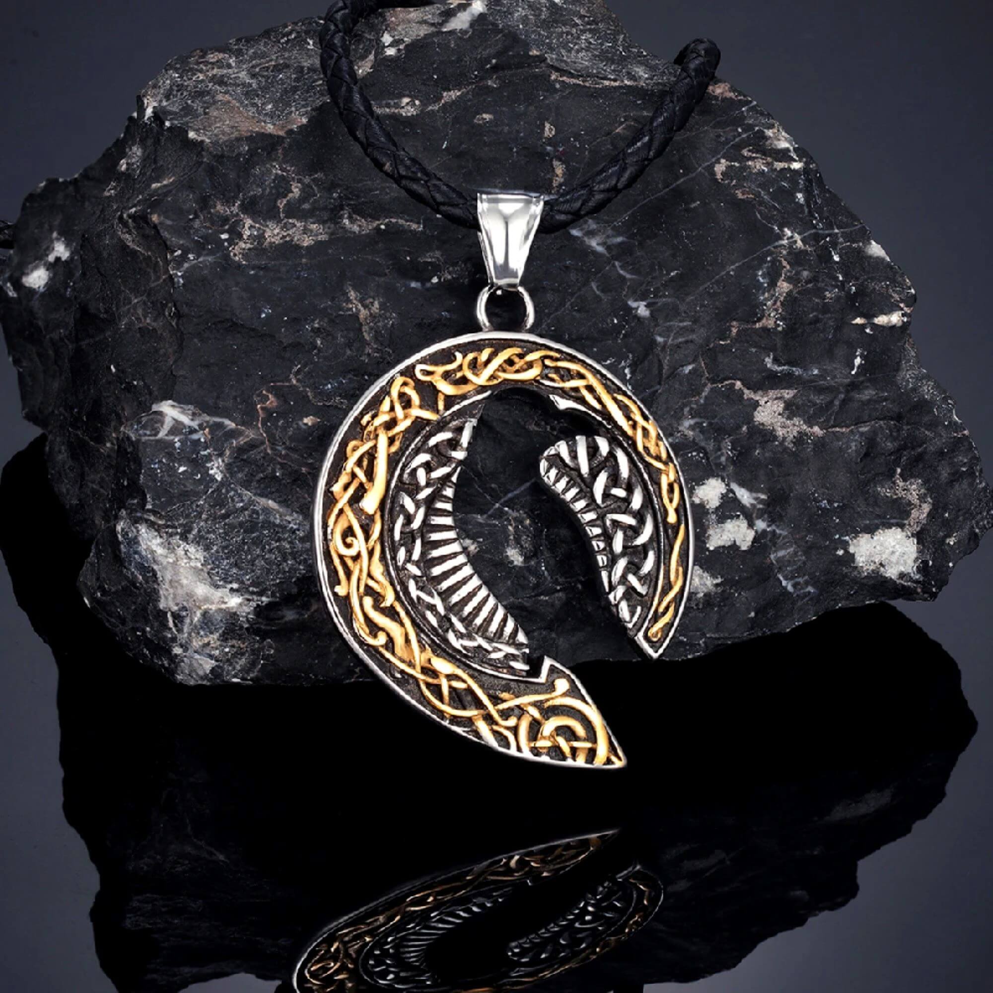 Odin's Raven And Knotwork Necklace