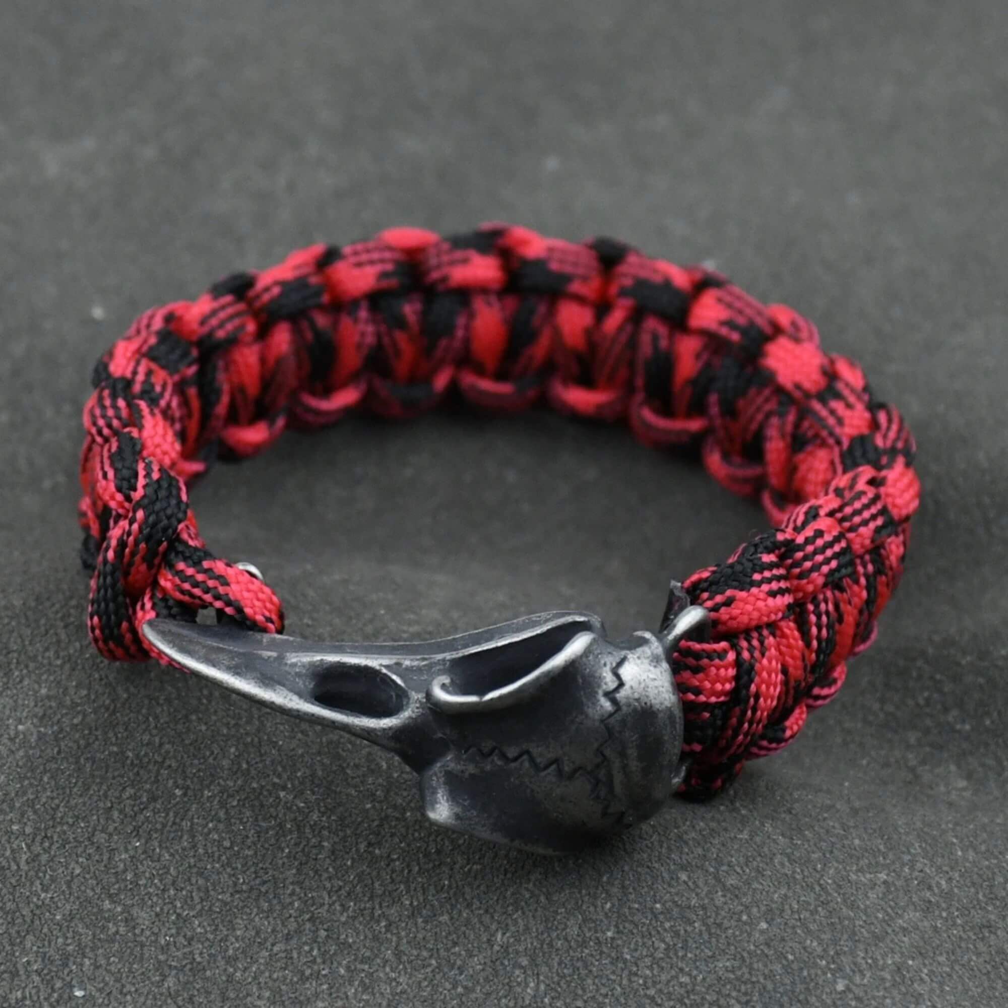 Raven Skull Paracord Bracelet