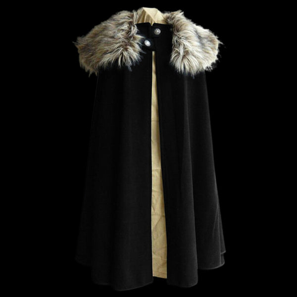Viking Fur Collar Cloak - Odin's Treasures