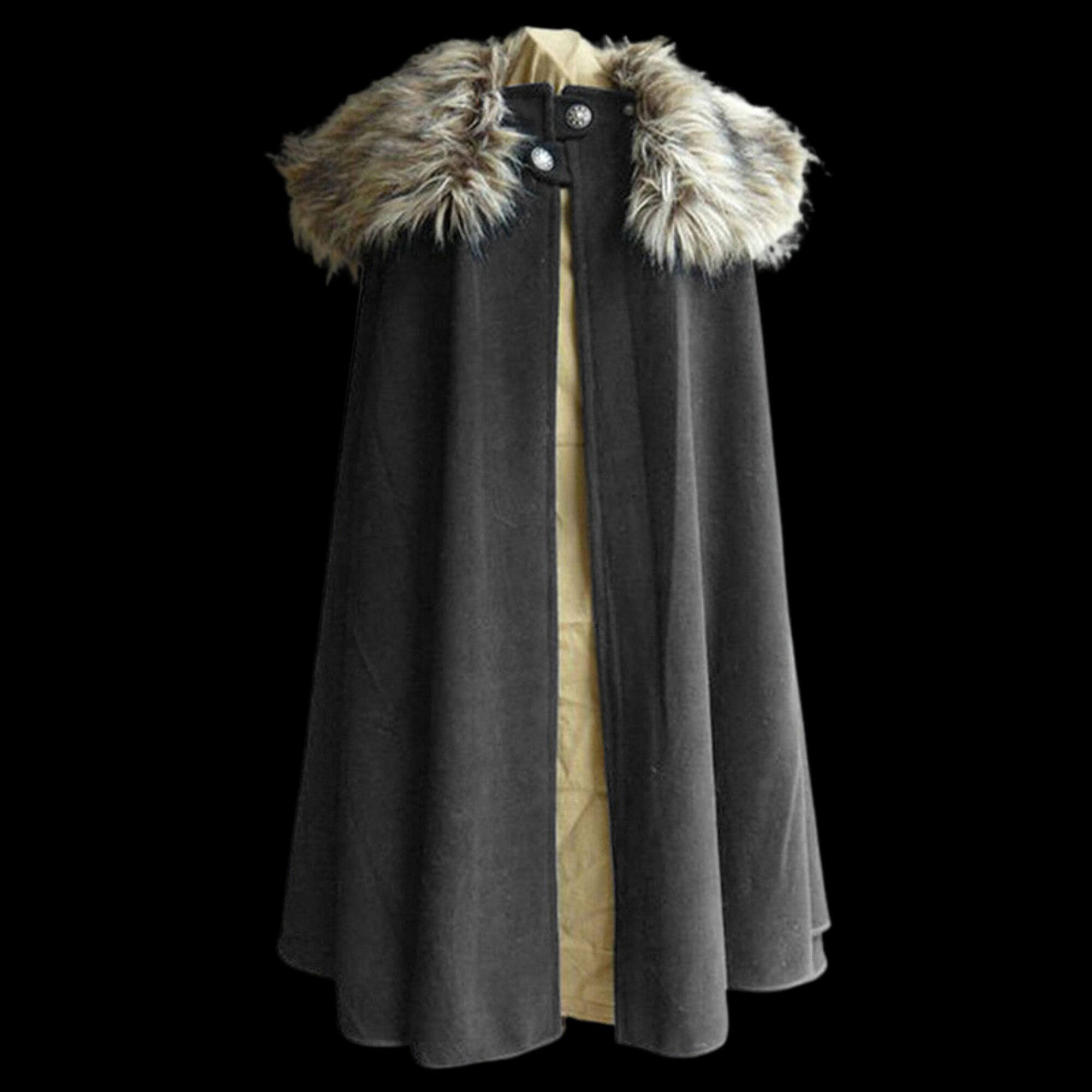 Viking Fur Collar Cloak