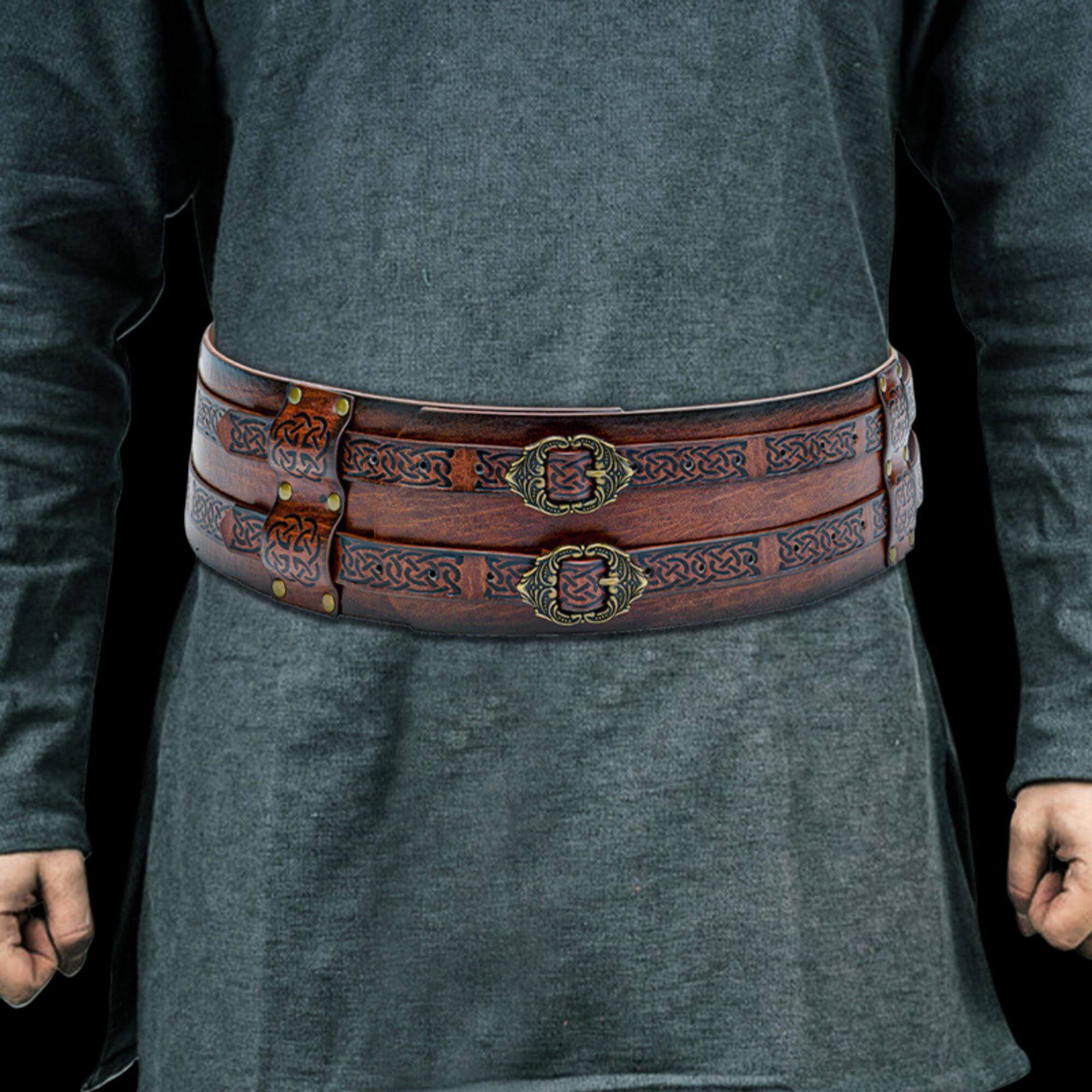 Knotwork Double-Buckle Belt