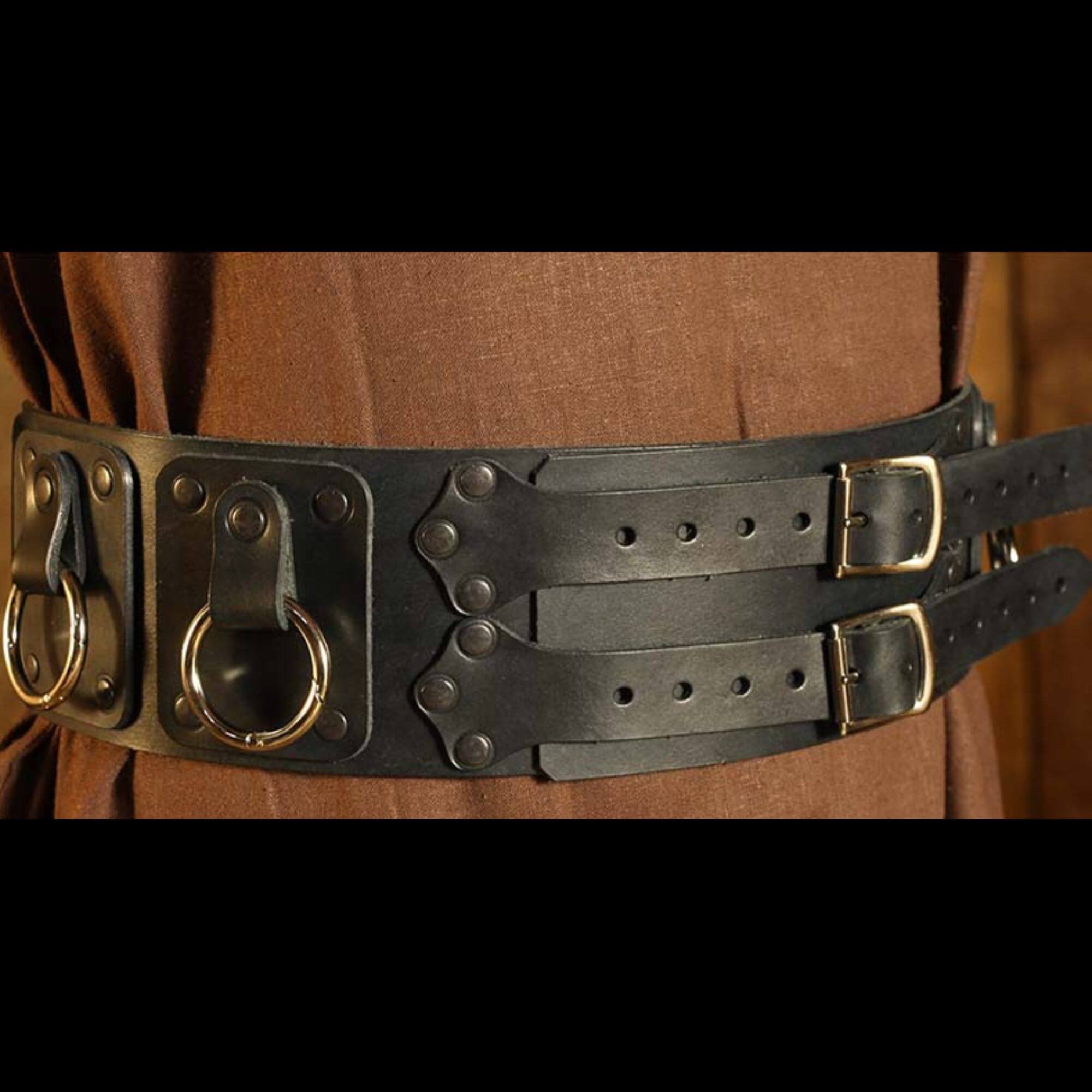 Runic Warrior Leather Belt Corset Style Belt Waist Cincher Genuine Leather  Fantasy Belt Viking Style Tooled Leather 