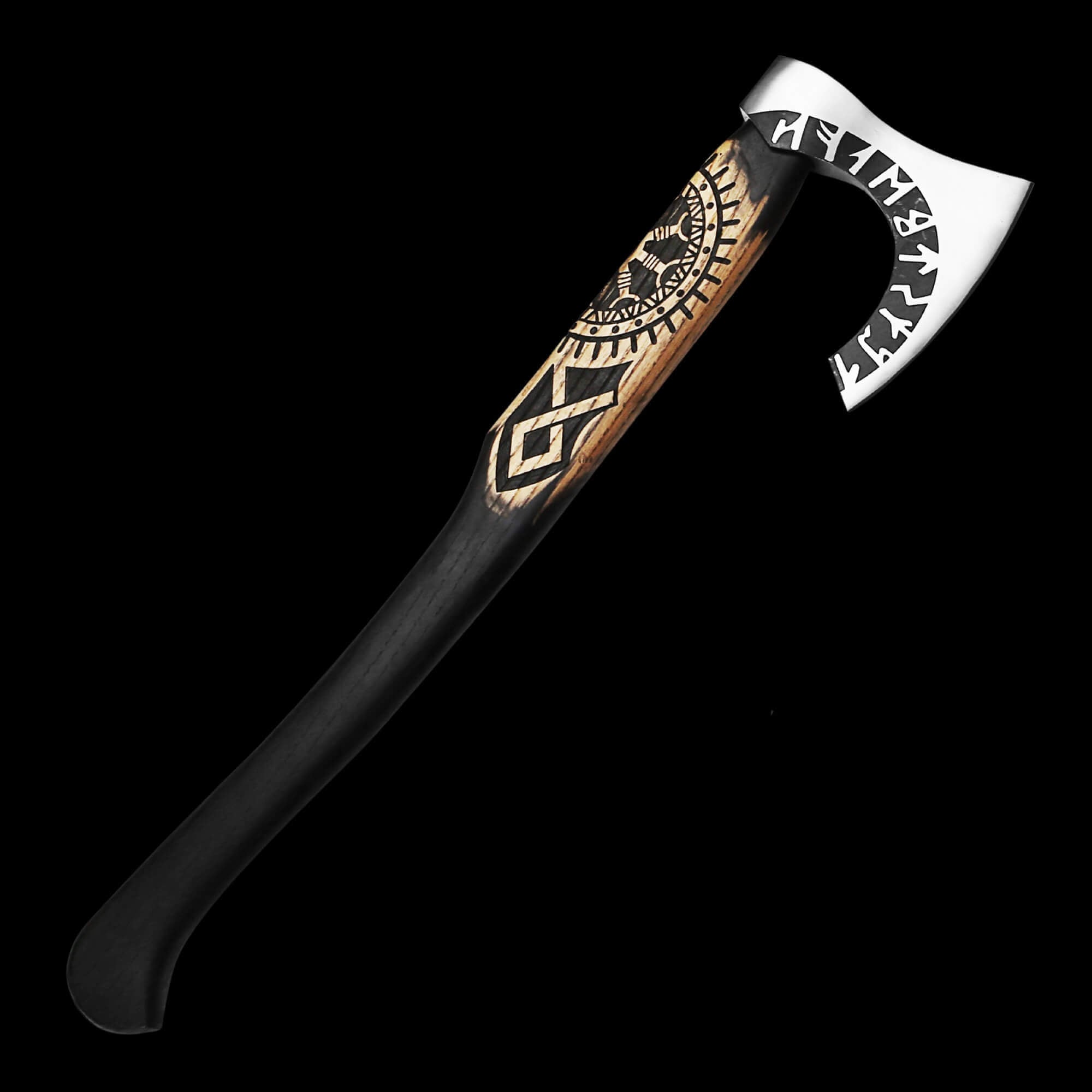 Tomahawk Rune Black Runes Axe - Odin's Treasures