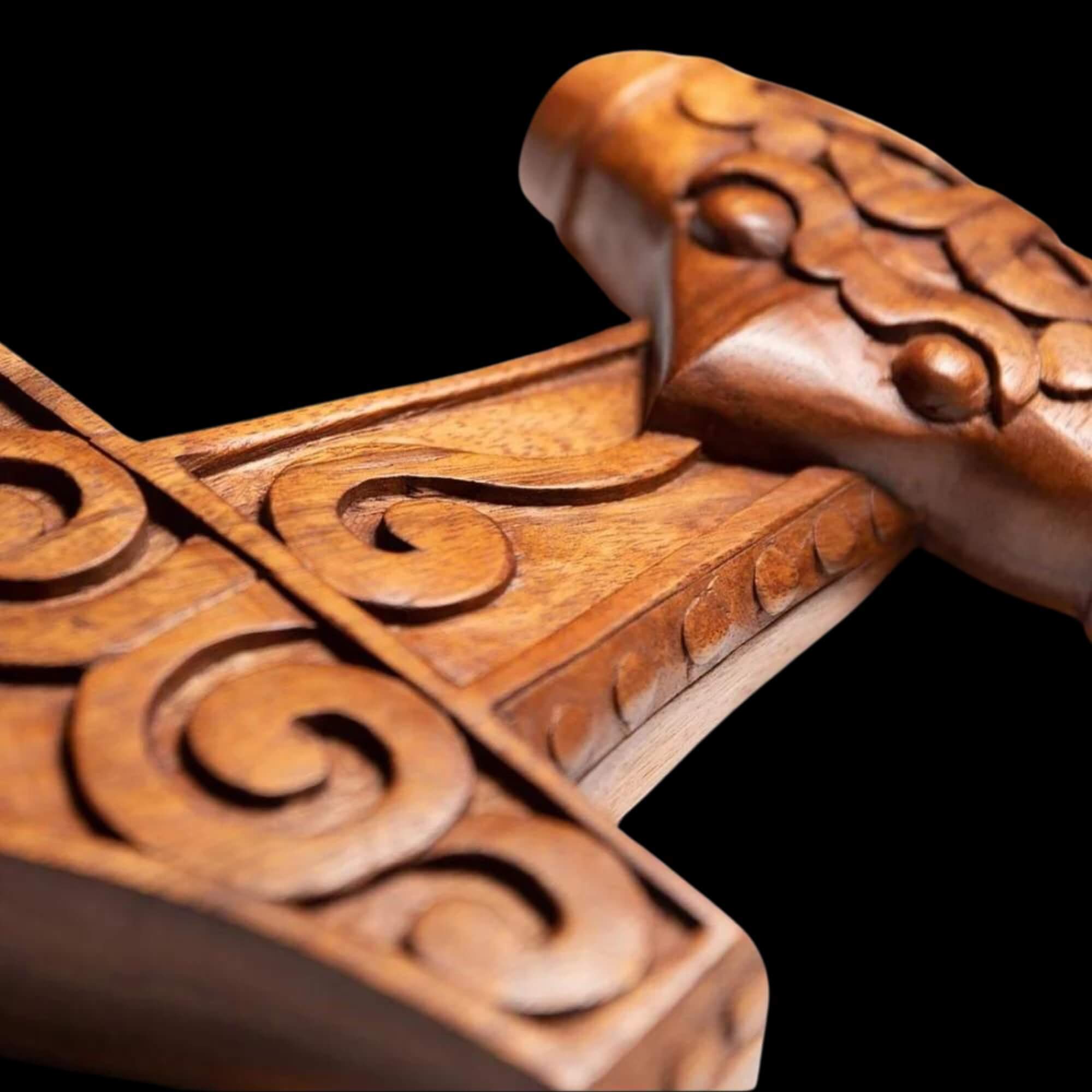 Hand Carved Wooden Mjölnir