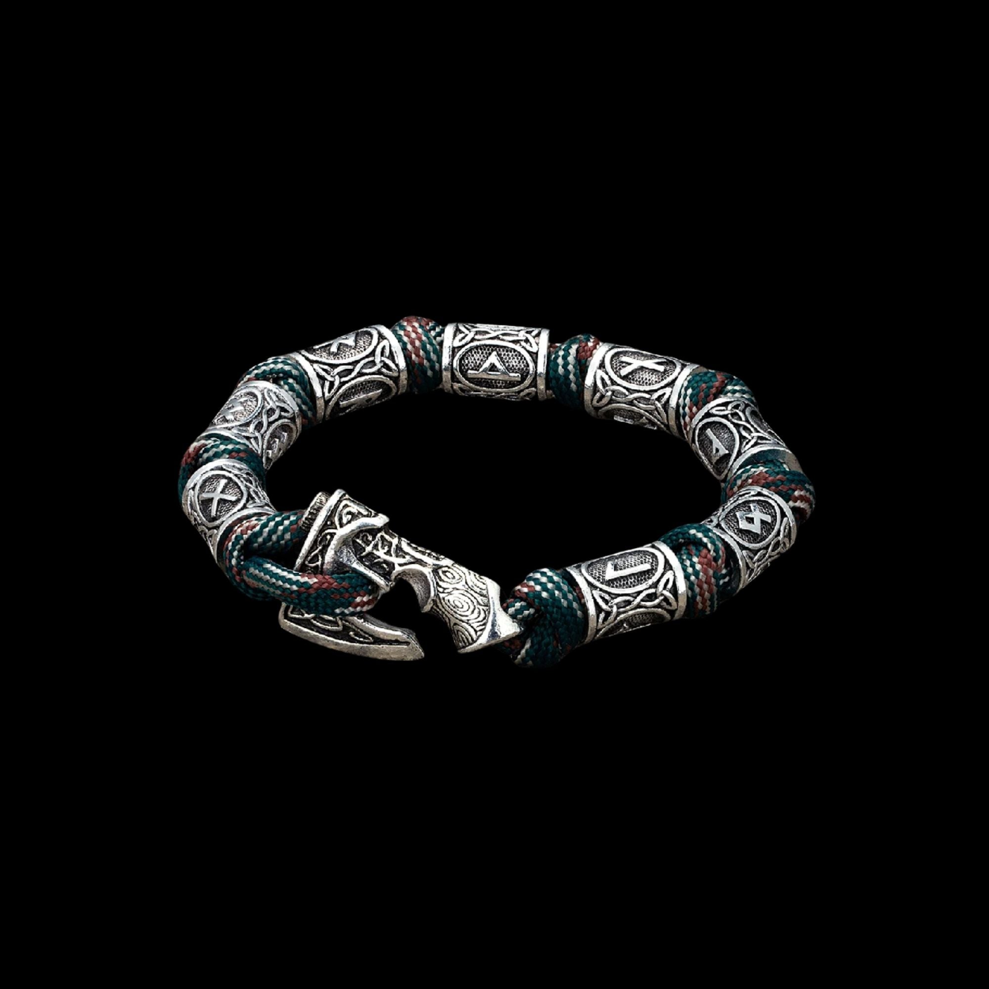 Runes and Axe Paracord Bracelet