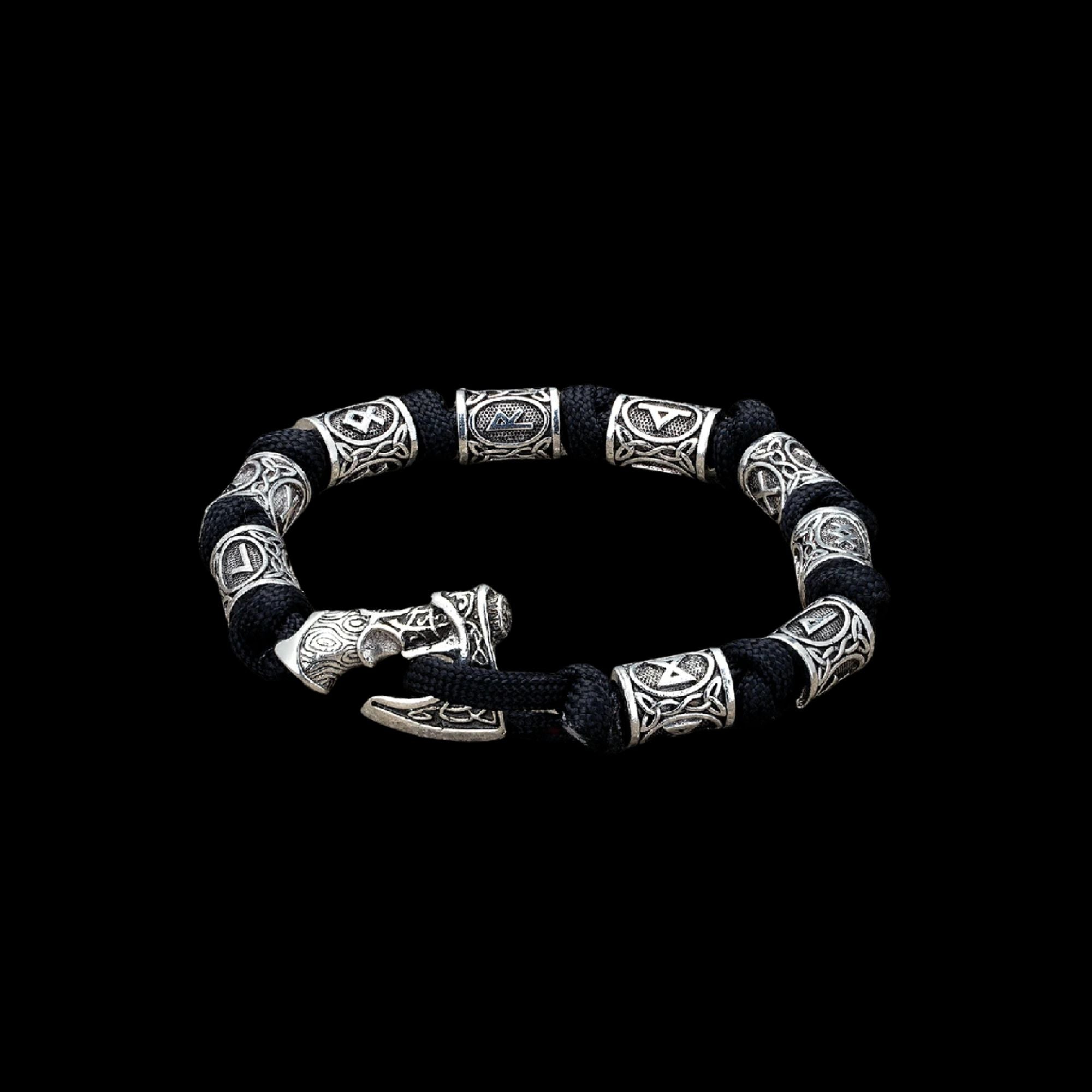 Runes and Axe Paracord Bracelet