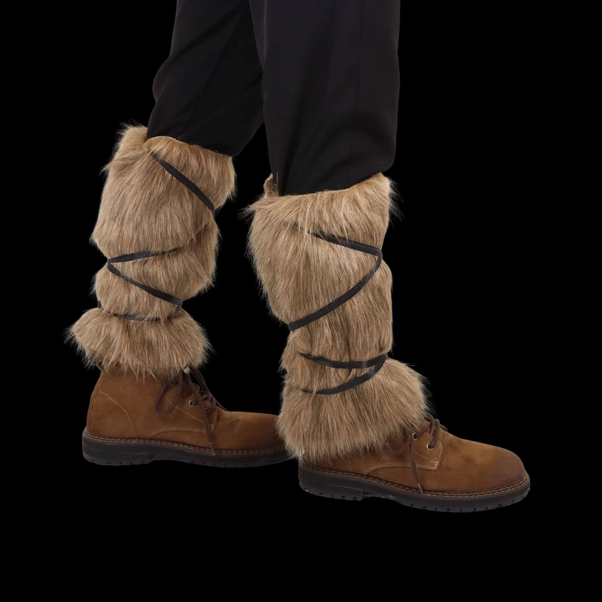 Rope-Tied Fur Boots Cover