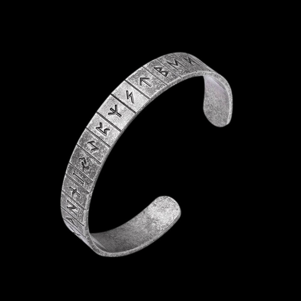 Silver Runic Viking Bracelet / Arm Ring - Viking Jewelry