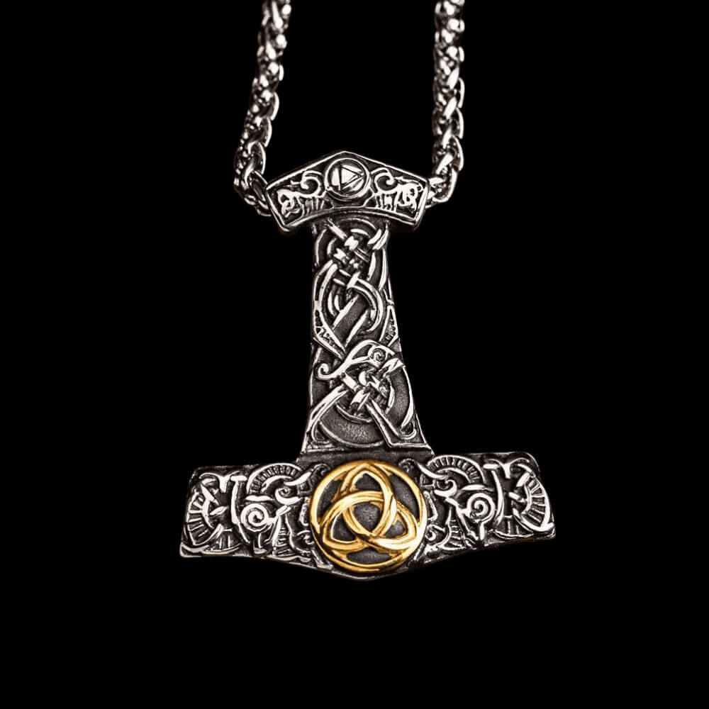 Mjölnir and Triquetra Necklace