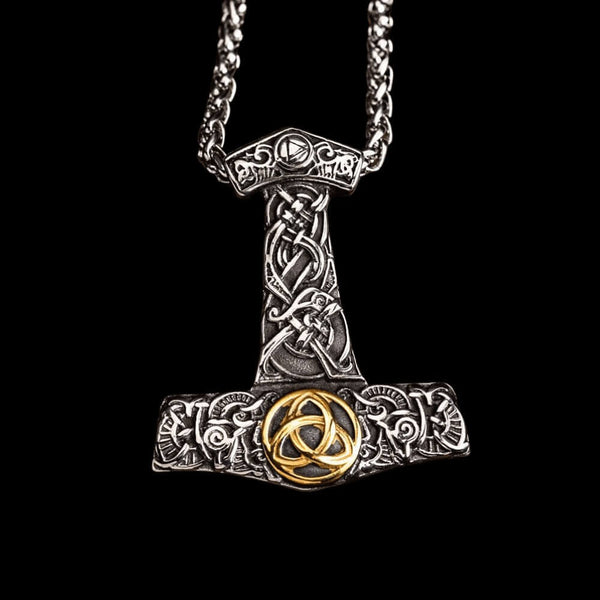 Bronze Norse Mjolnir | Mjolnir pendant, Thor's hammer necklace, Hammered  necklace