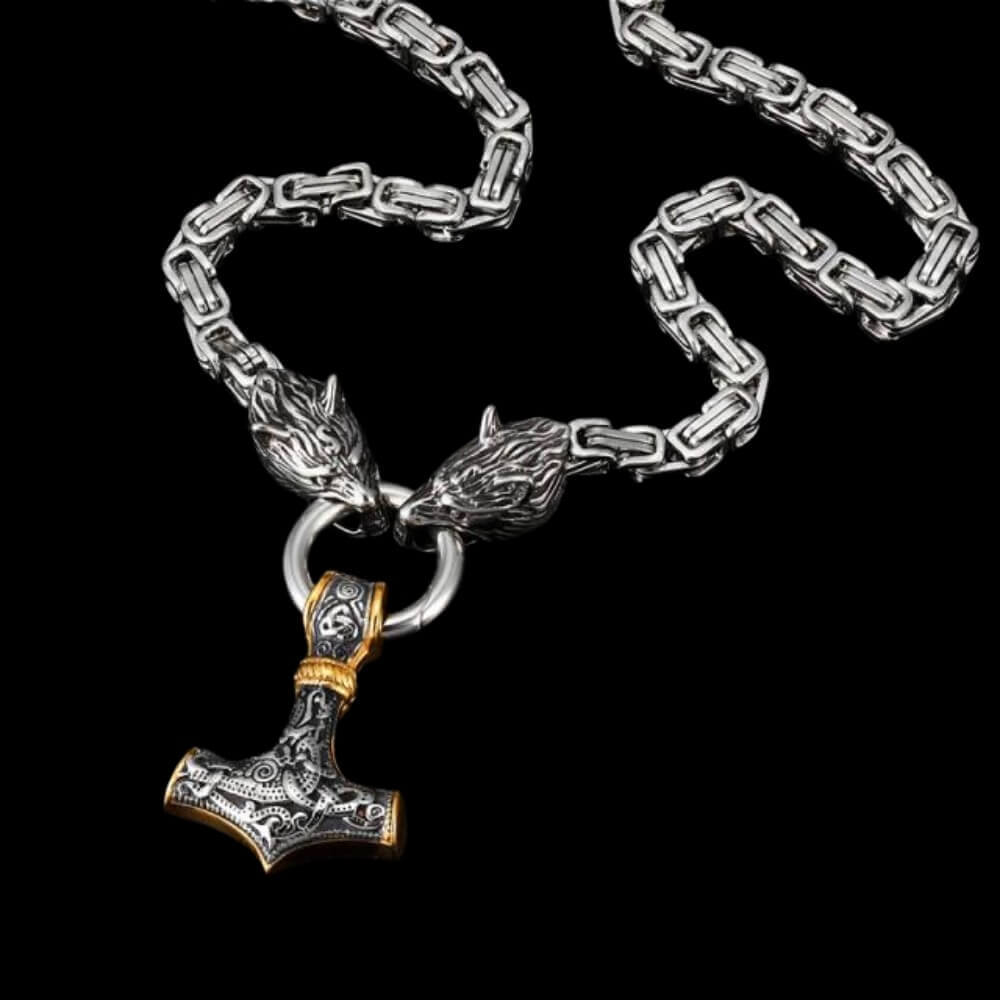 Norse Vikings Thor's Hammer Talisman Necklace